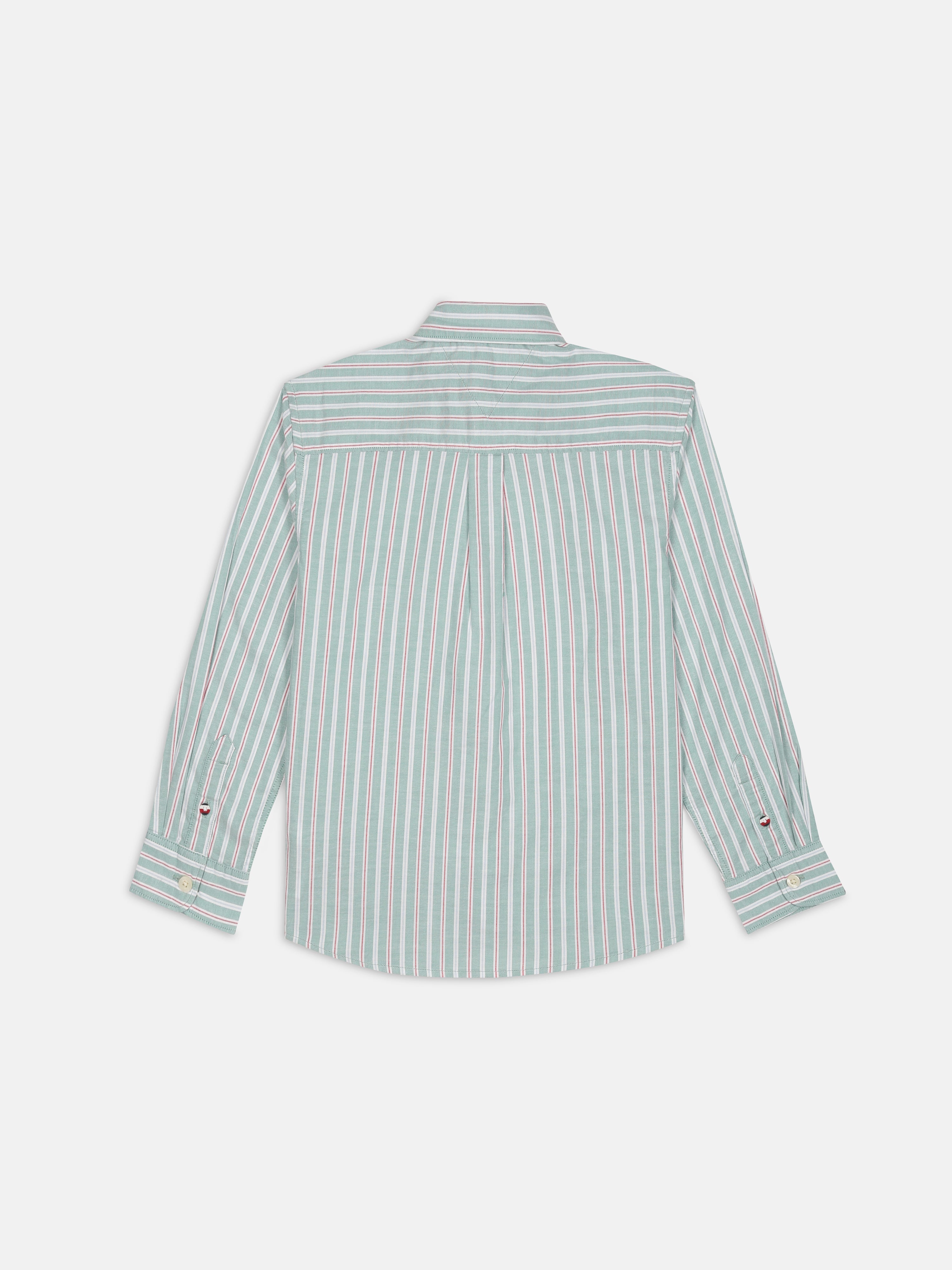 Girls Blue Striped Full Sleeve Shirt Top
