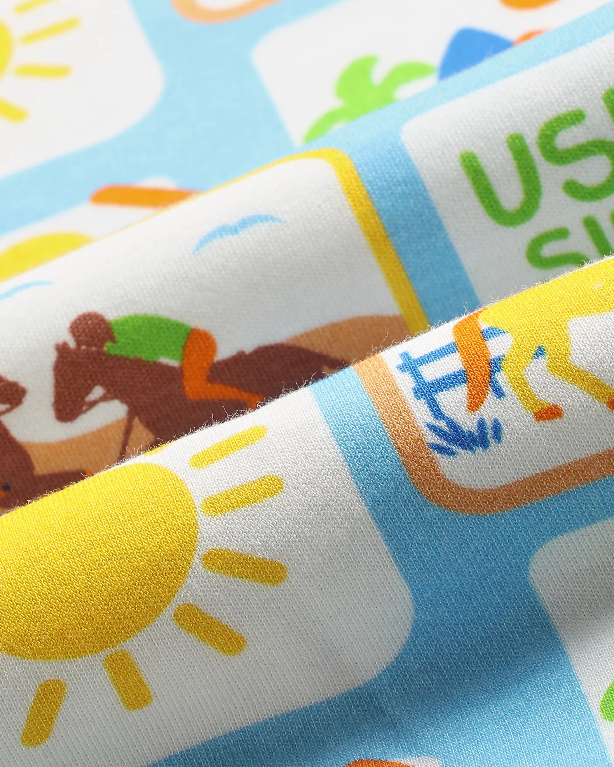 Boys Light Blue Cotton All Over Graphic Regular Fit T-Shirt