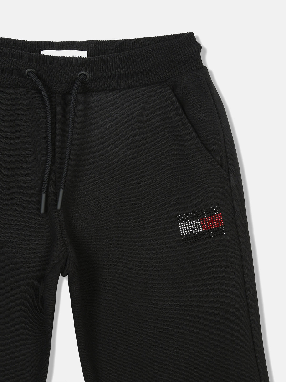 Girls Regular Fit Logo Mid Rise Jogger Black