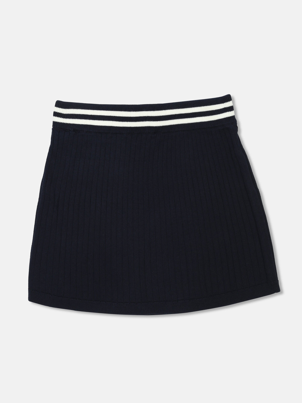 Girls Regular Fit Solid Mid Rise Skirt Dark Night Navy