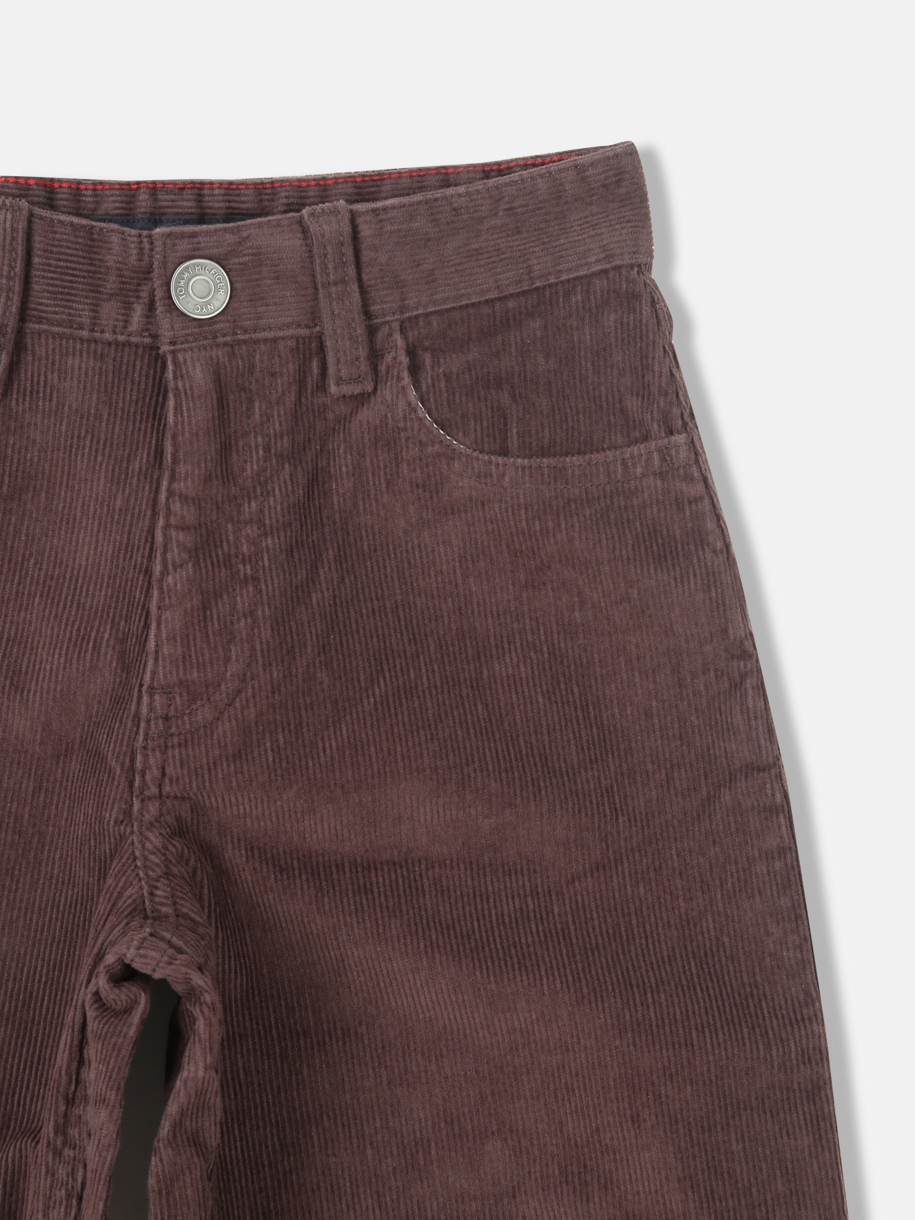 Boys Black Walnut Loose Fit Solid Mid Rise Trousers