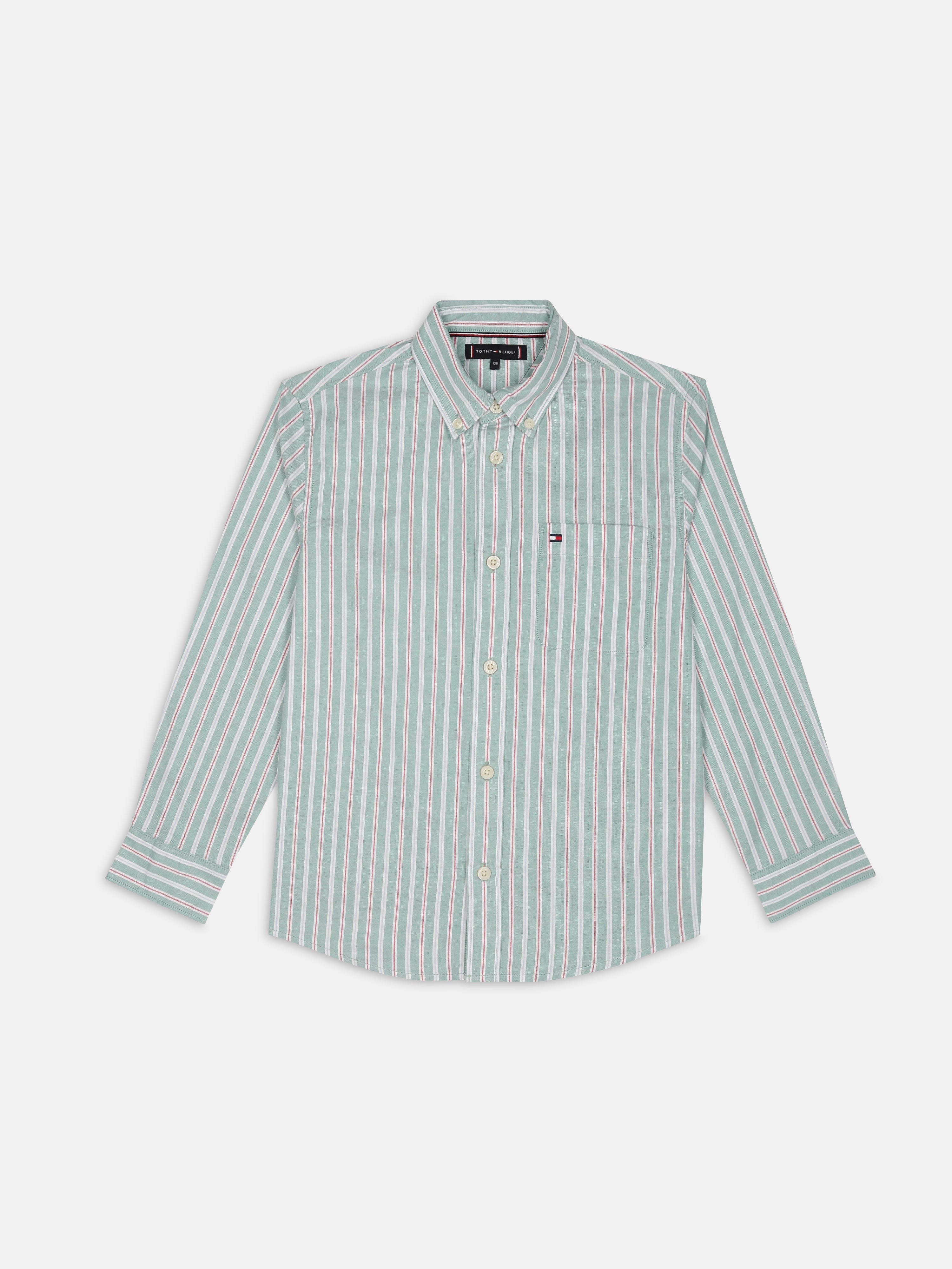 Girls Blue Striped Full Sleeve Shirt Top