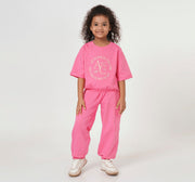 Anti Fit T-Shirt with Jogger Set Pink