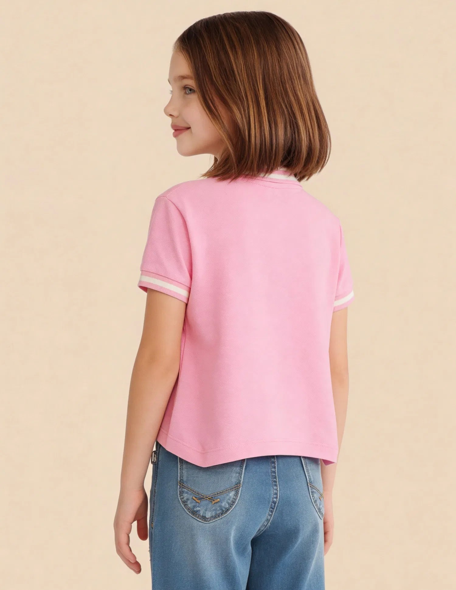 Girls Pink Cotton Solid Regular Fit Top