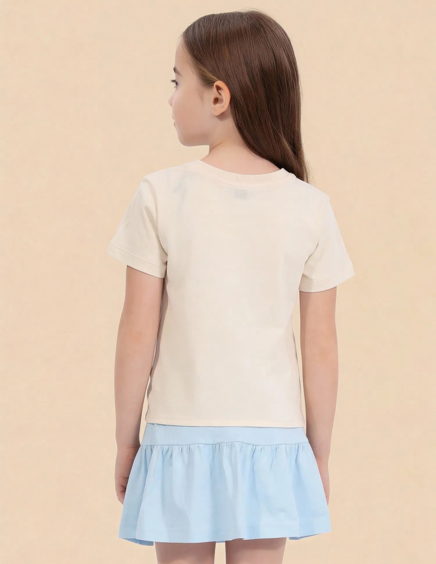 Girls Off White Cotton Floral Crochet Knotted Top