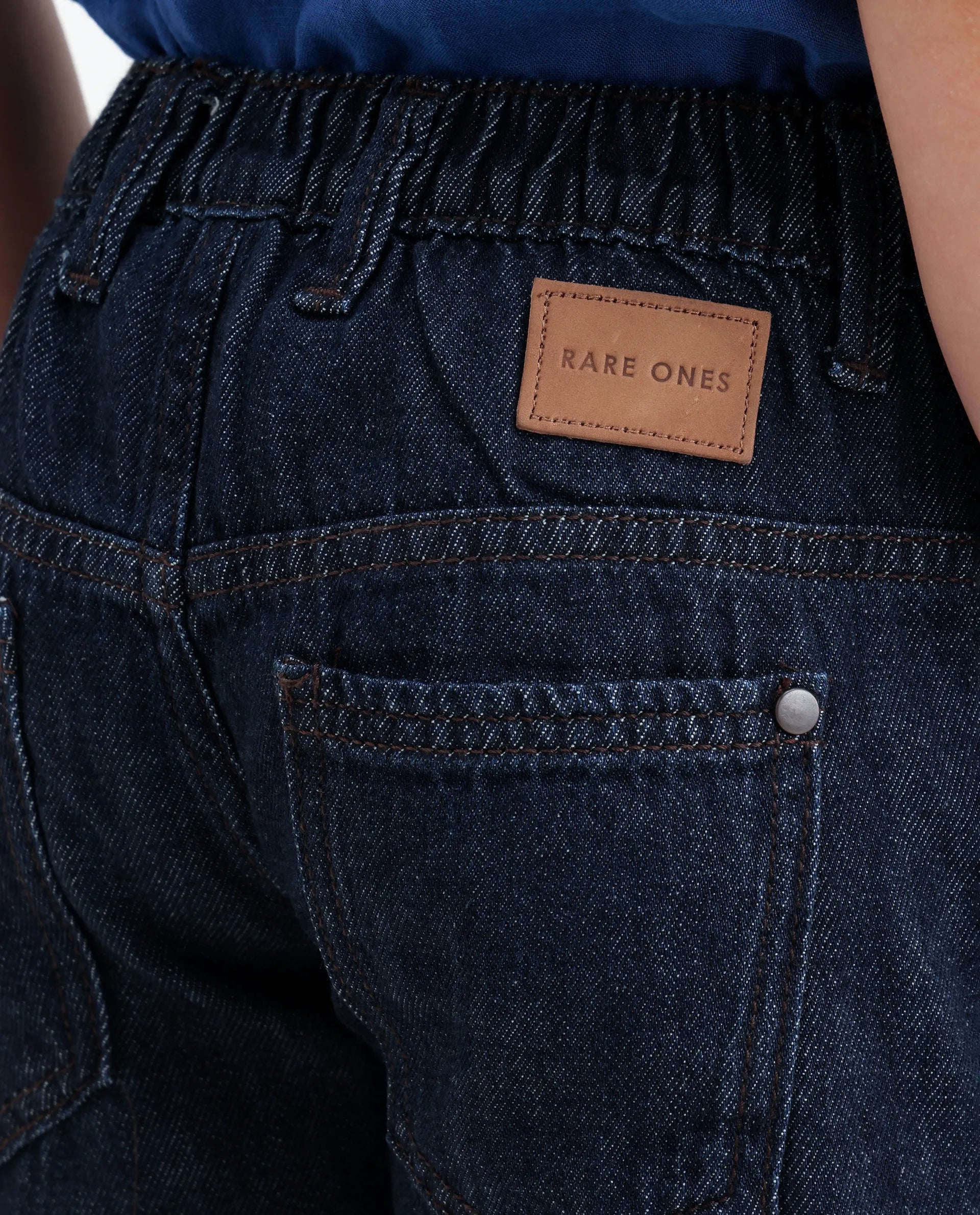 Rare Ones Boys Dark Navy Cotton Regular Fit Jeans