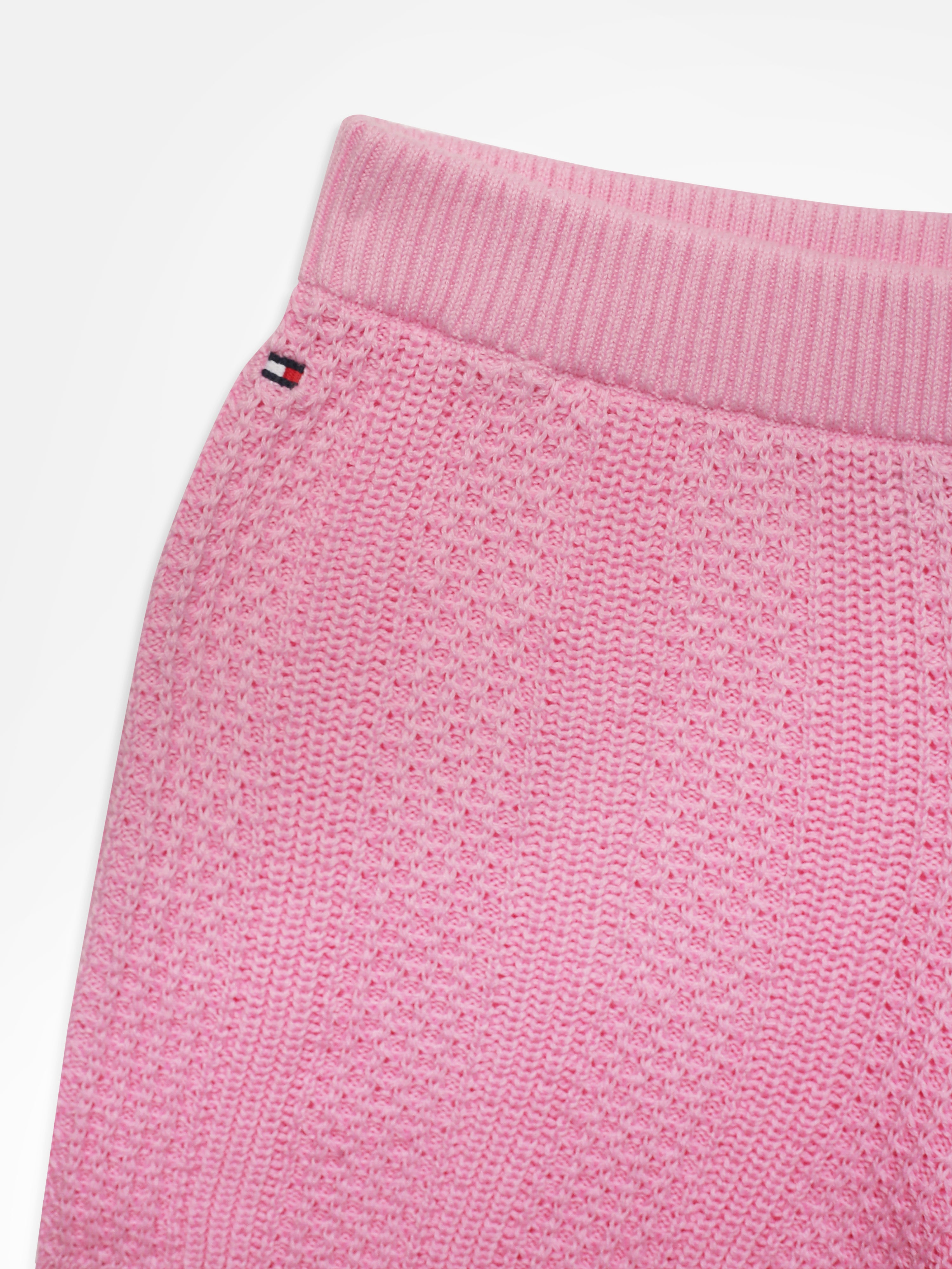 Girls Regenerative Cotton Knit Casual Pants with Elastic Waist
