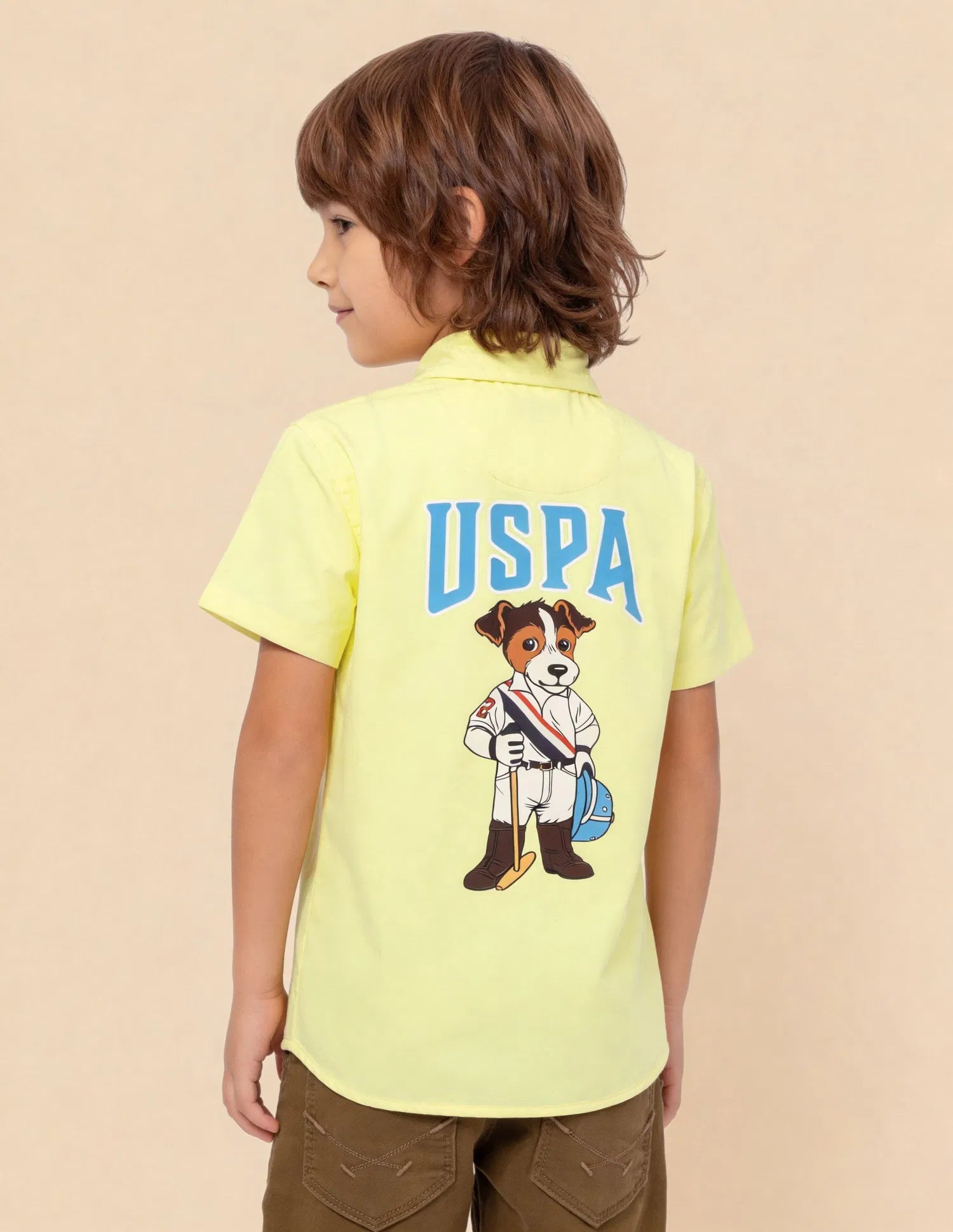 Boys Graphic Brand Printed Cotton Shirt – Regular Fit