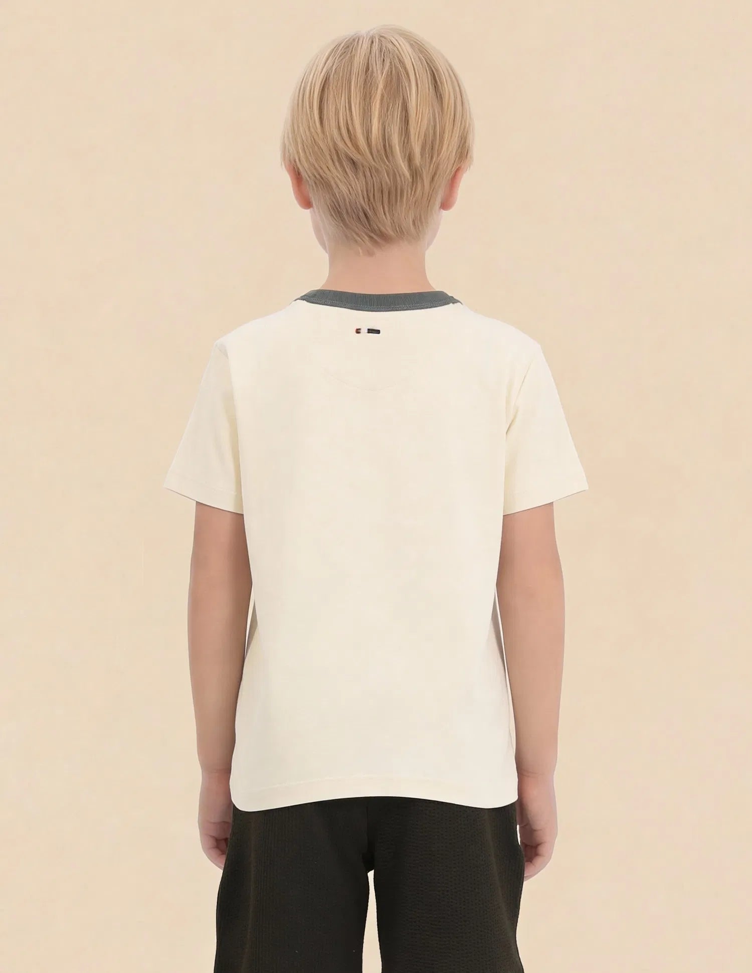 Boys Off White Graphic Printed Cotton T-Shirt – Regular Fit