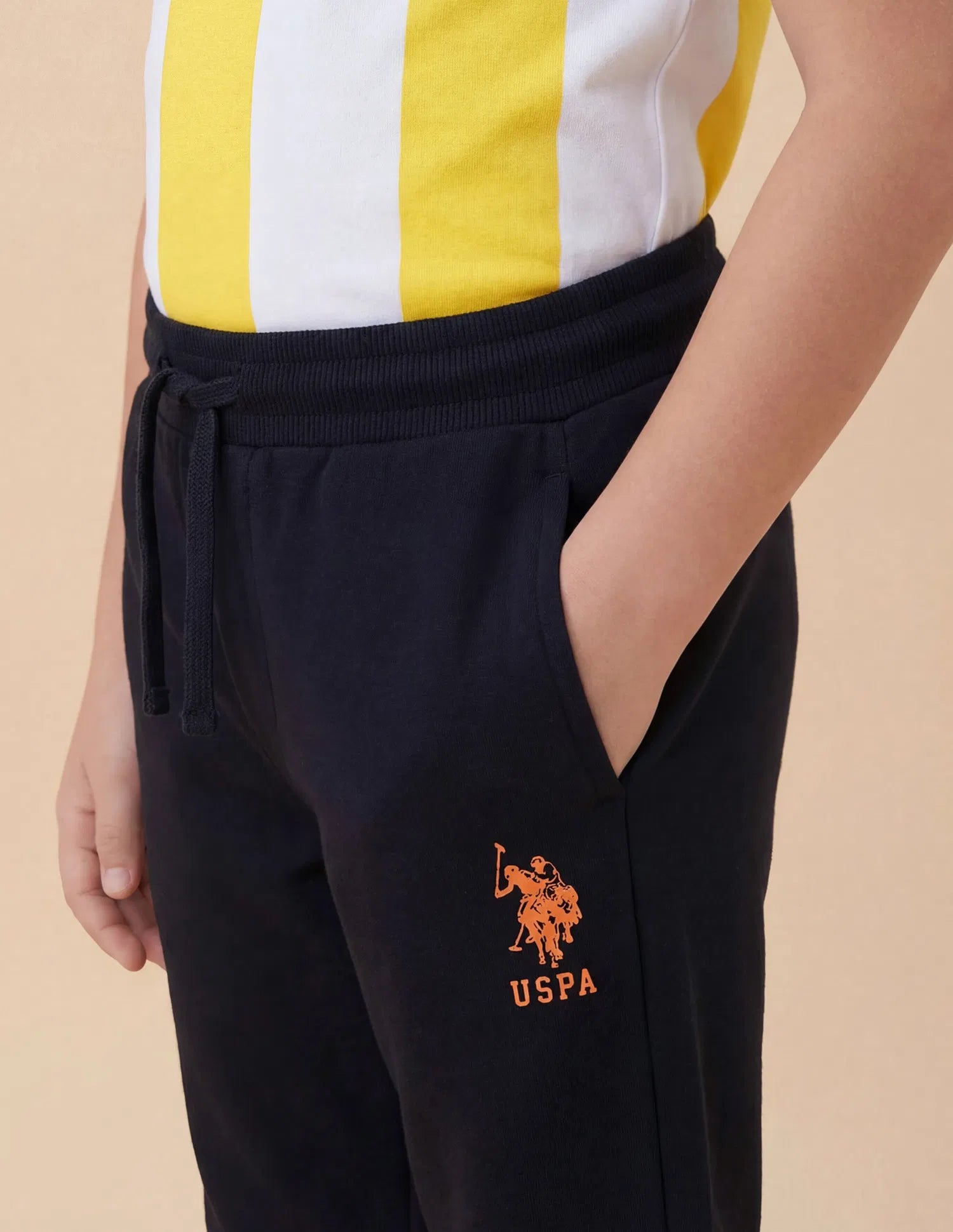 Boys Navy Cotton Solid Joggers Regular Fit