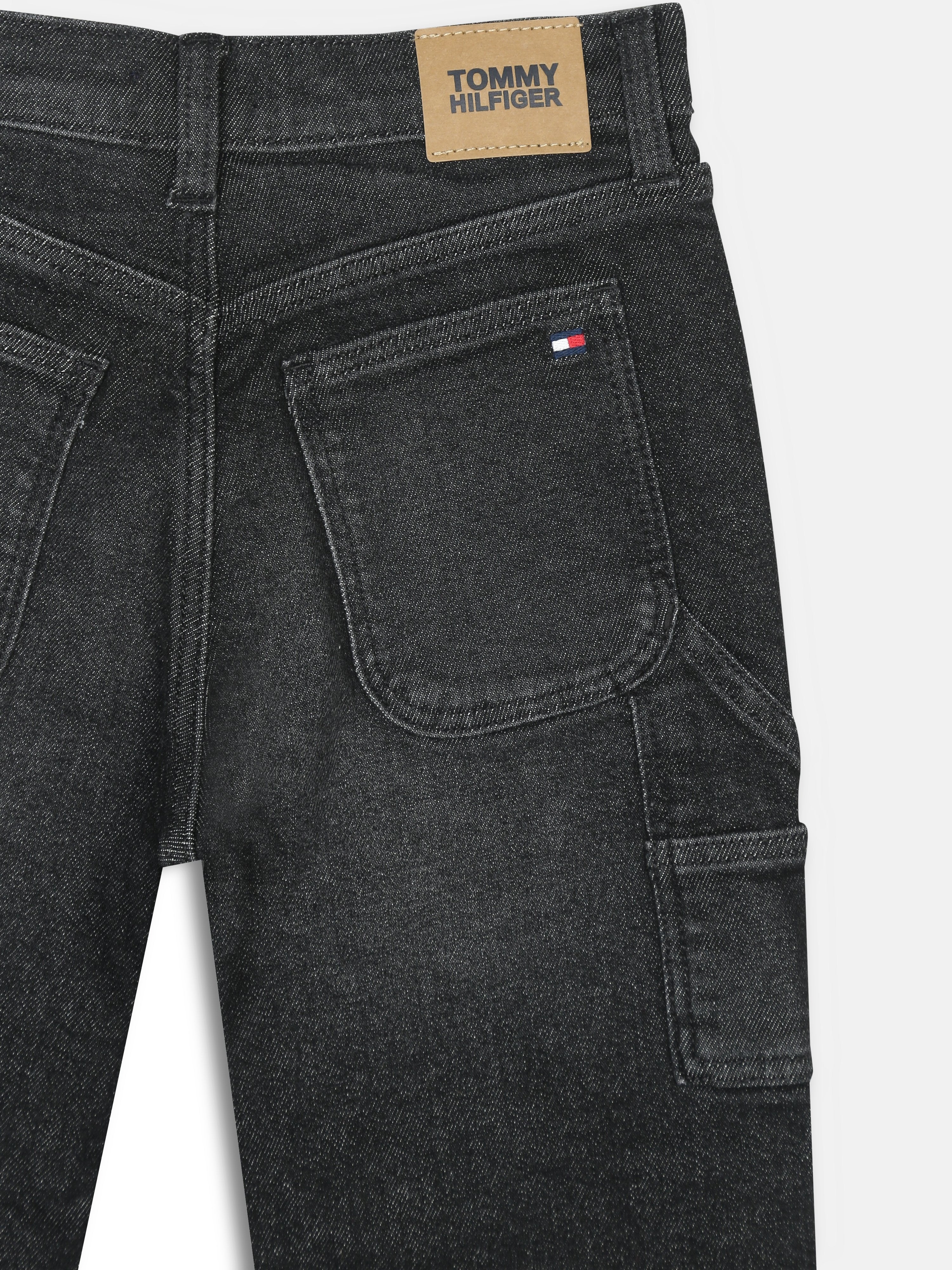 Boys Grey Faded Printed Relaxed Fit Casual Denim