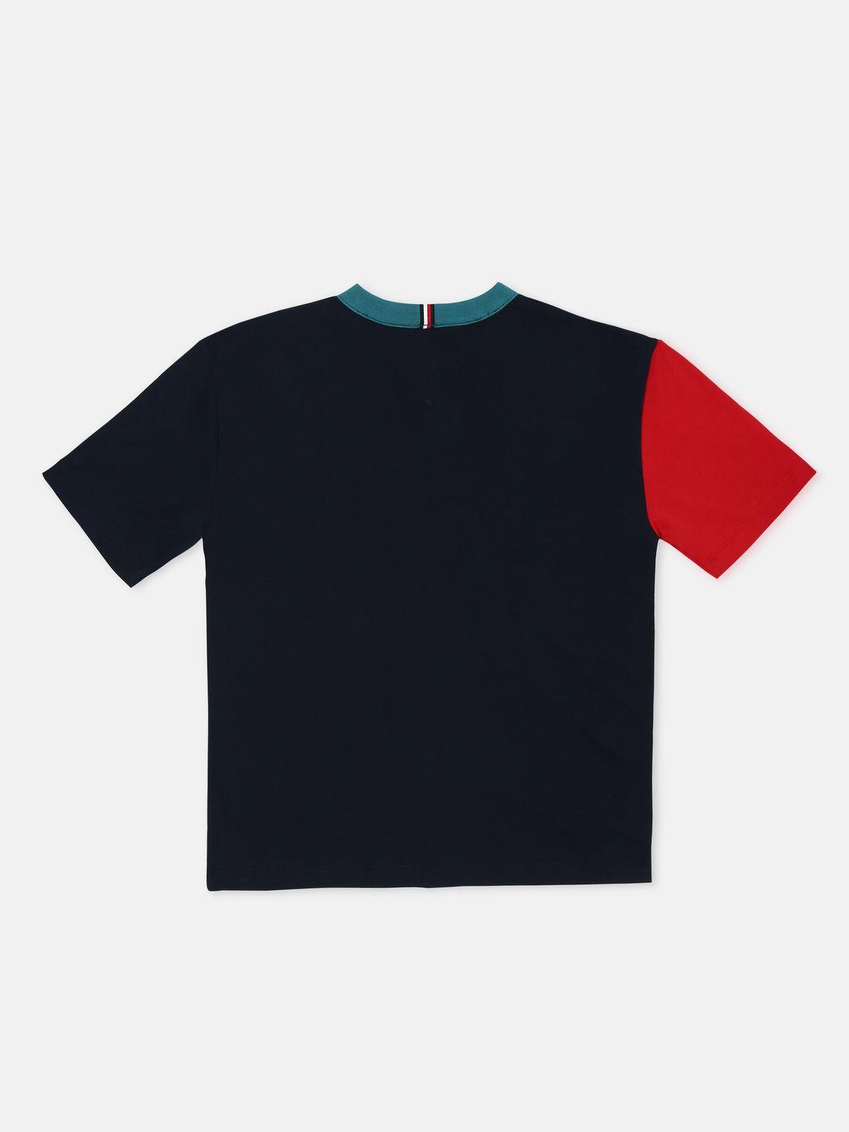 Colorblock Navy Blue Regenerative Cotton T-Shirt for Boys