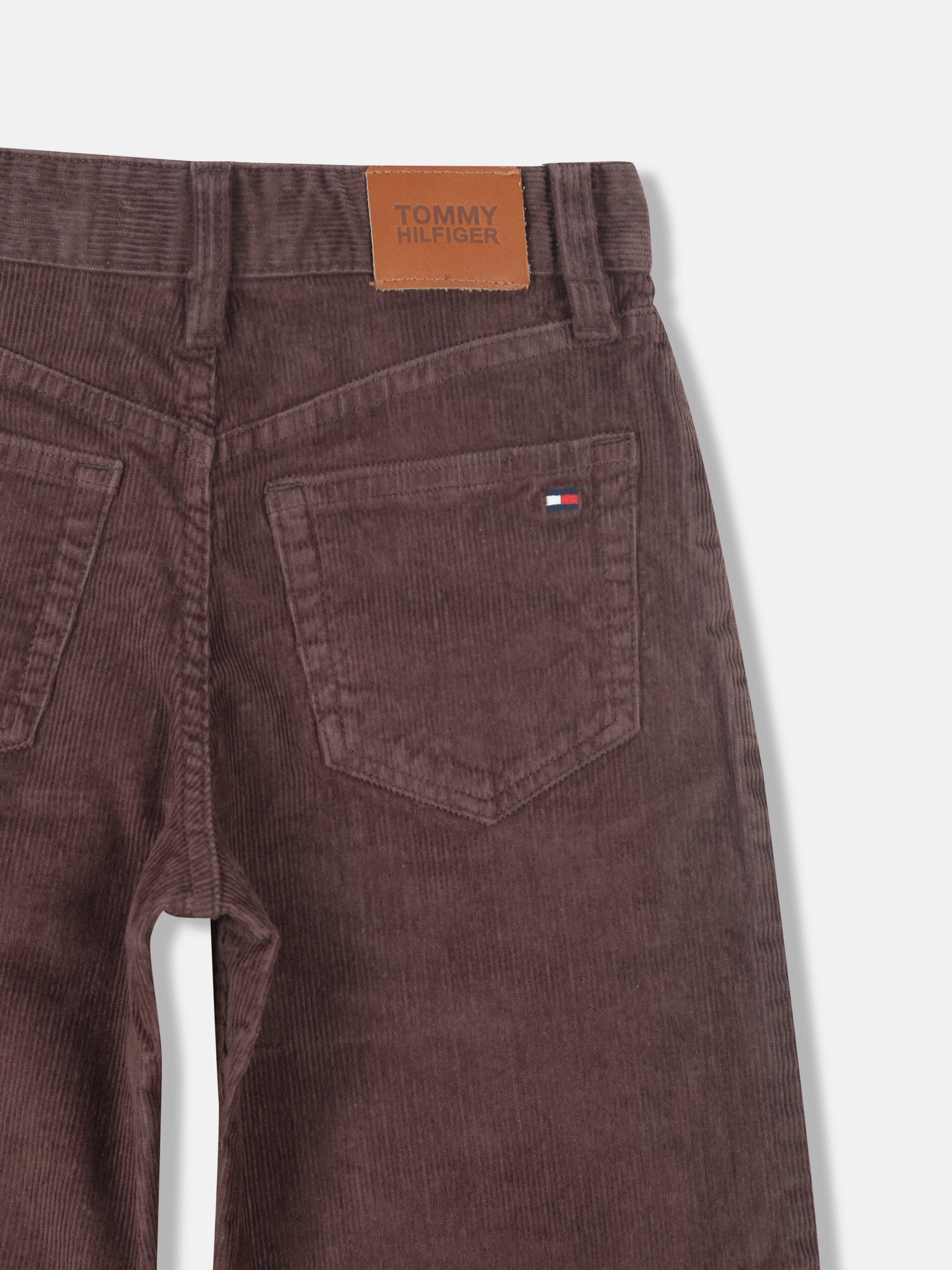 Boys Black Walnut Loose Fit Solid Mid Rise Trousers
