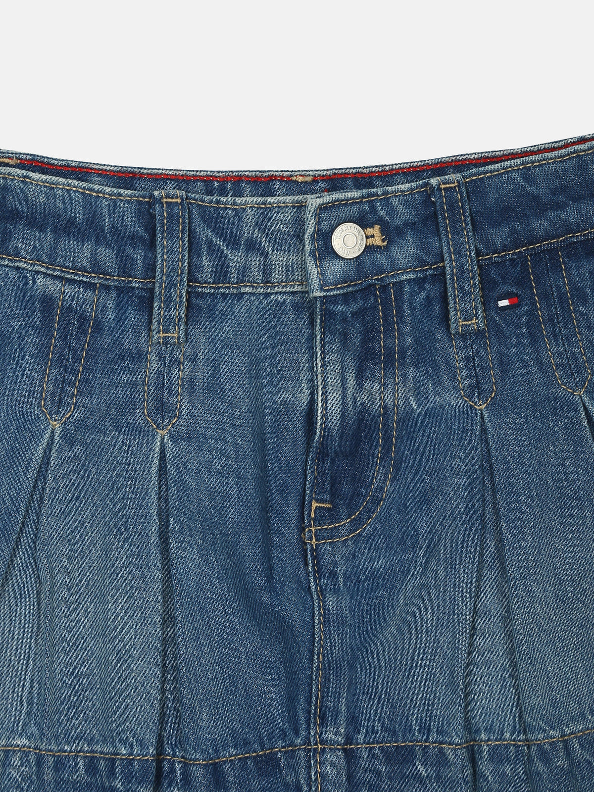 Solid Denim Skirt for Girls Blue