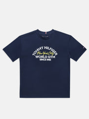 Boys Navy Graphic Crew Neck Comfort Fit T-Shirt