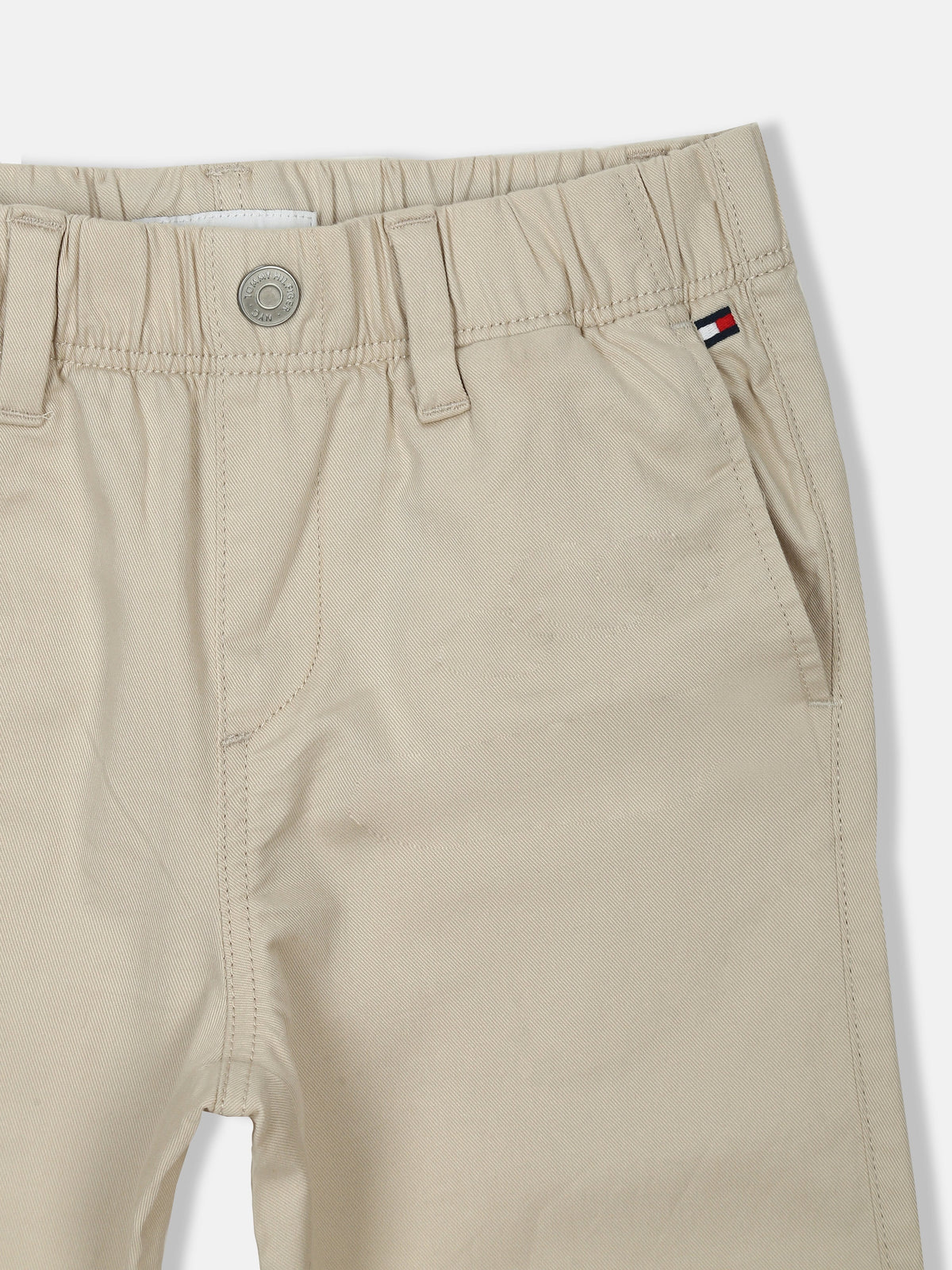 Boys Relaxed Fit Solid Mid Rise Chino Classic Beige