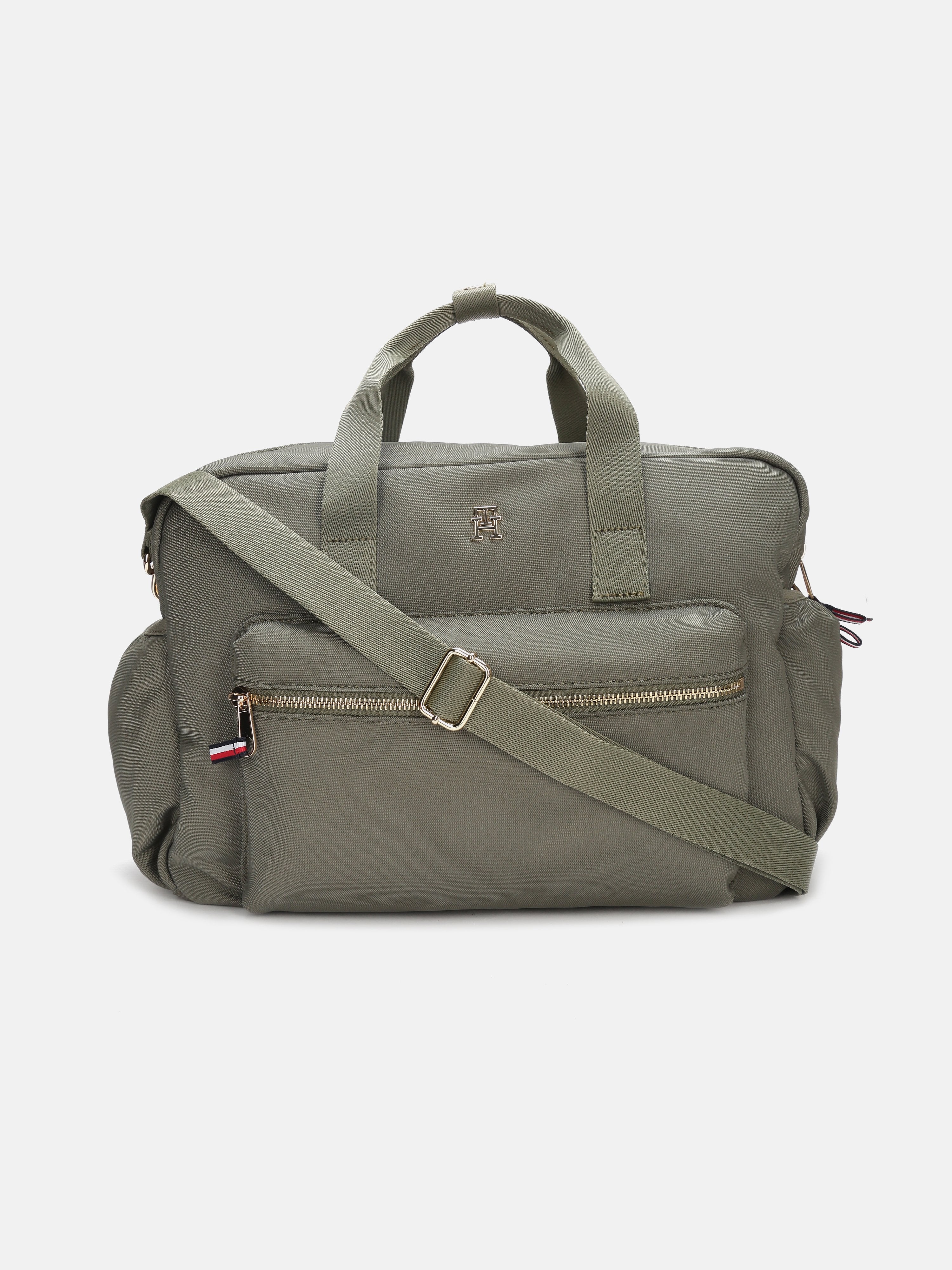 Kids Green Solid Casual Backpack with Zip Closure