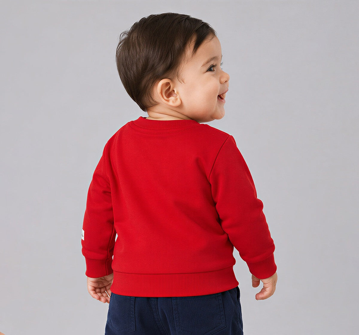Sweatshirt with Applique & Print Red