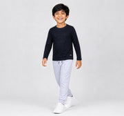 Knit Jogger with Cut and Sew Detail Grey