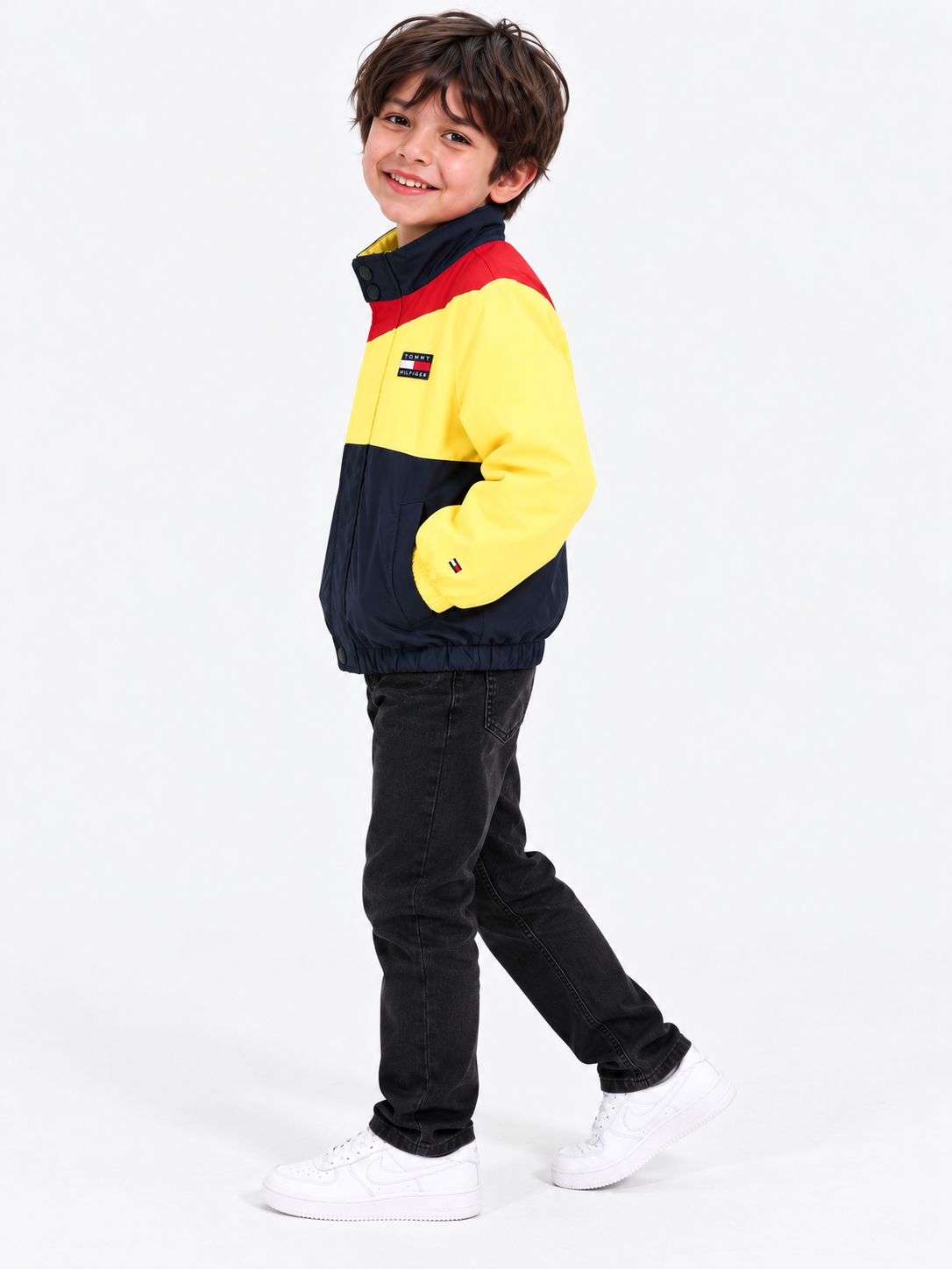 Boys Colorblock Jacket Dark Night Navy Colourblock
