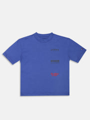 Girls Blue Logo Regenerative Cotton Casual Knit Top
