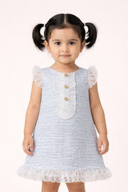 Baby Girls Blue Boucle Party Dress