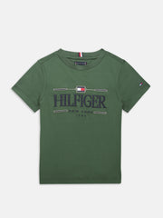 Boys Mountain Pine Graphic Cotton Regular Fit T-Shirt