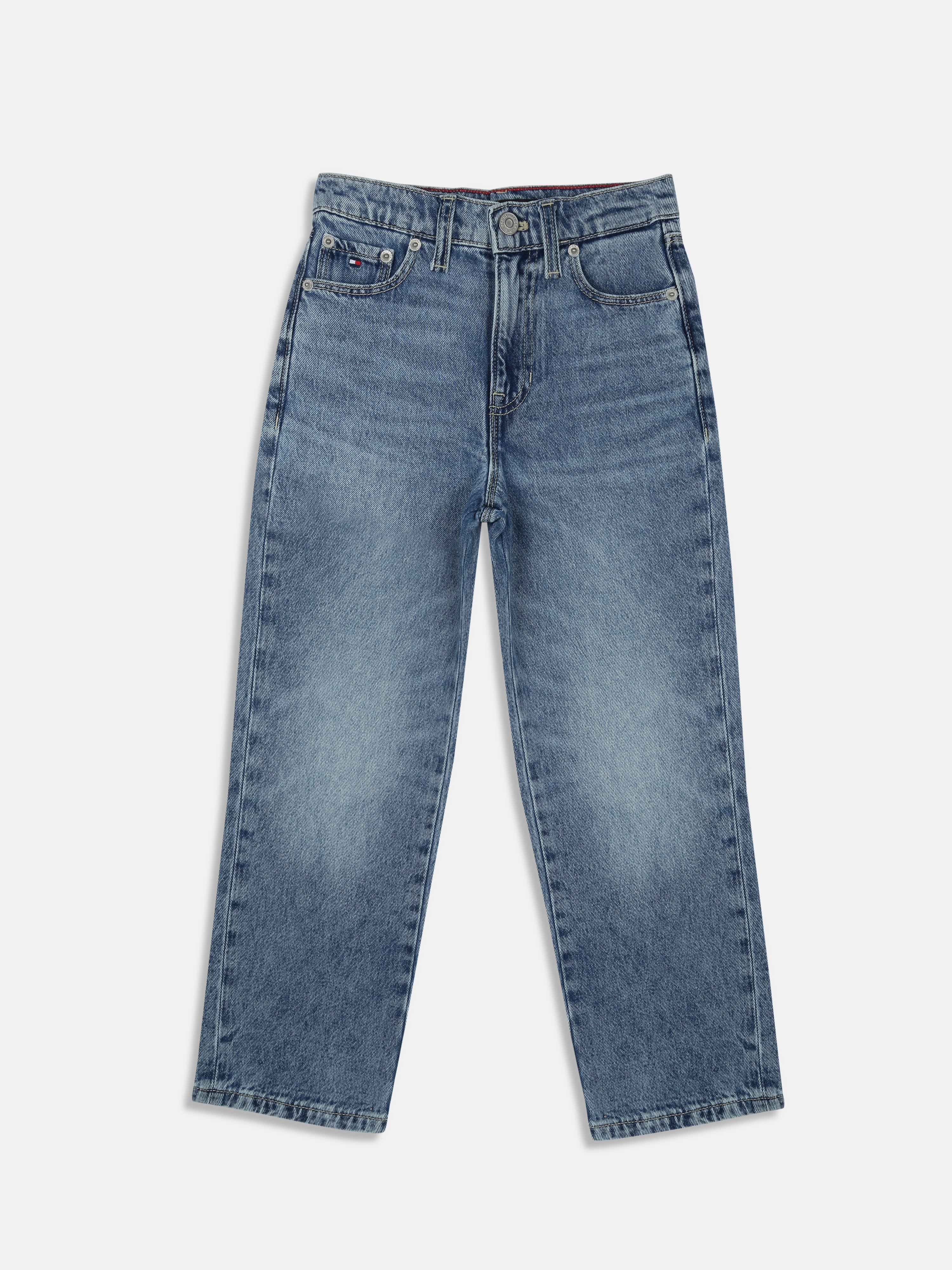Girls Blue Relaxed Fit Lyocell Blend Denim Jeans