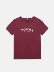 Boys Purple Casual Print Cotton T-Shirt