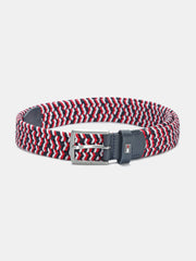 Kids Red Textured Stretch Casual Belt