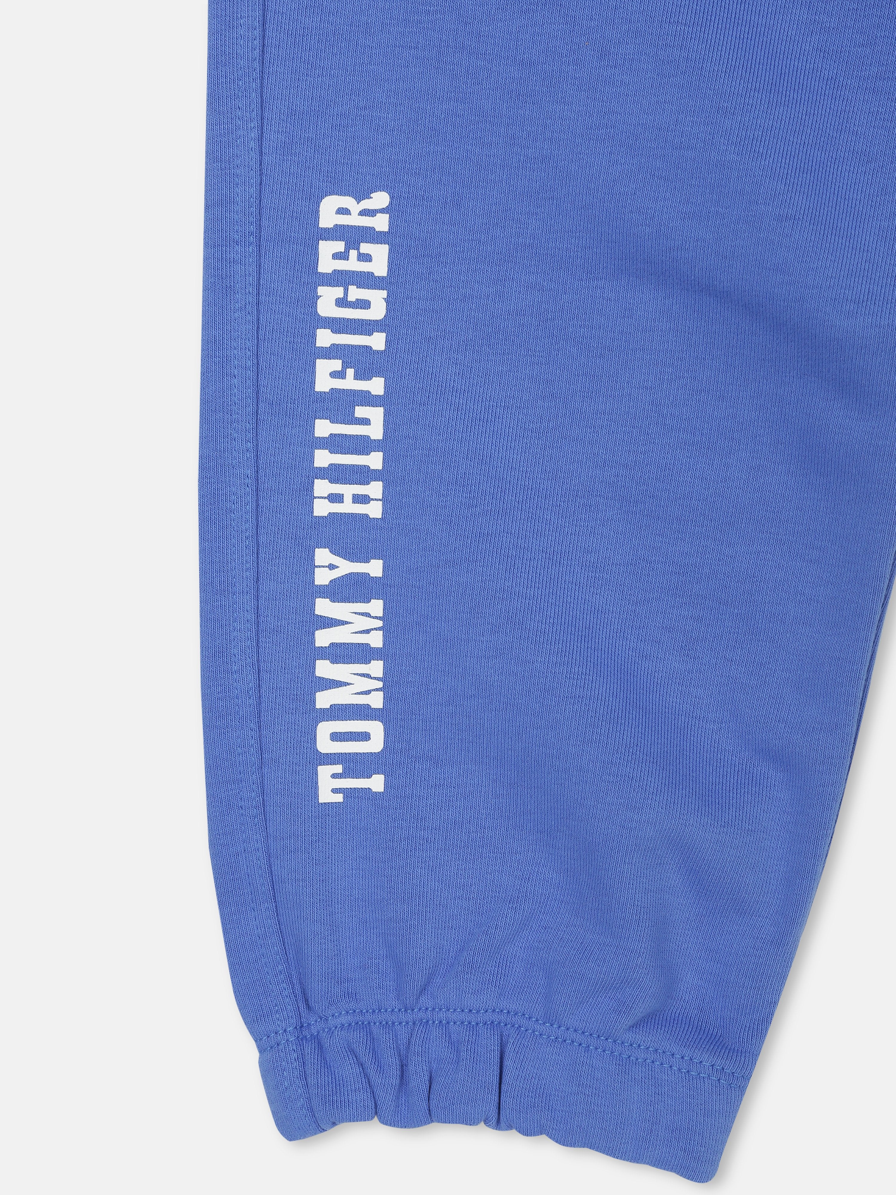 Boys Empire Blue Regular Fit Solid Mid Rise Joggers