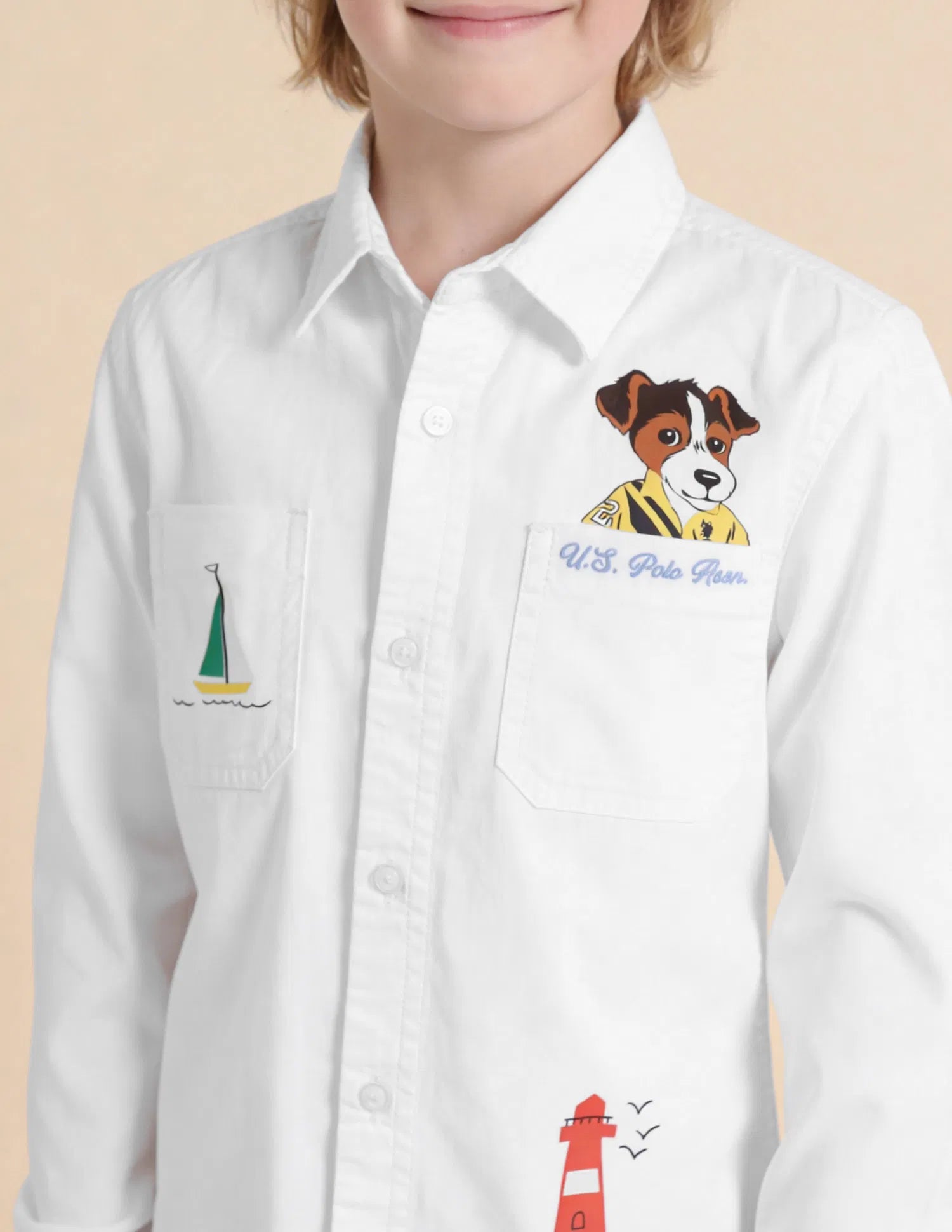 Boys Graphic Printed Cotton Shirt – Regular Fit Casual Wear