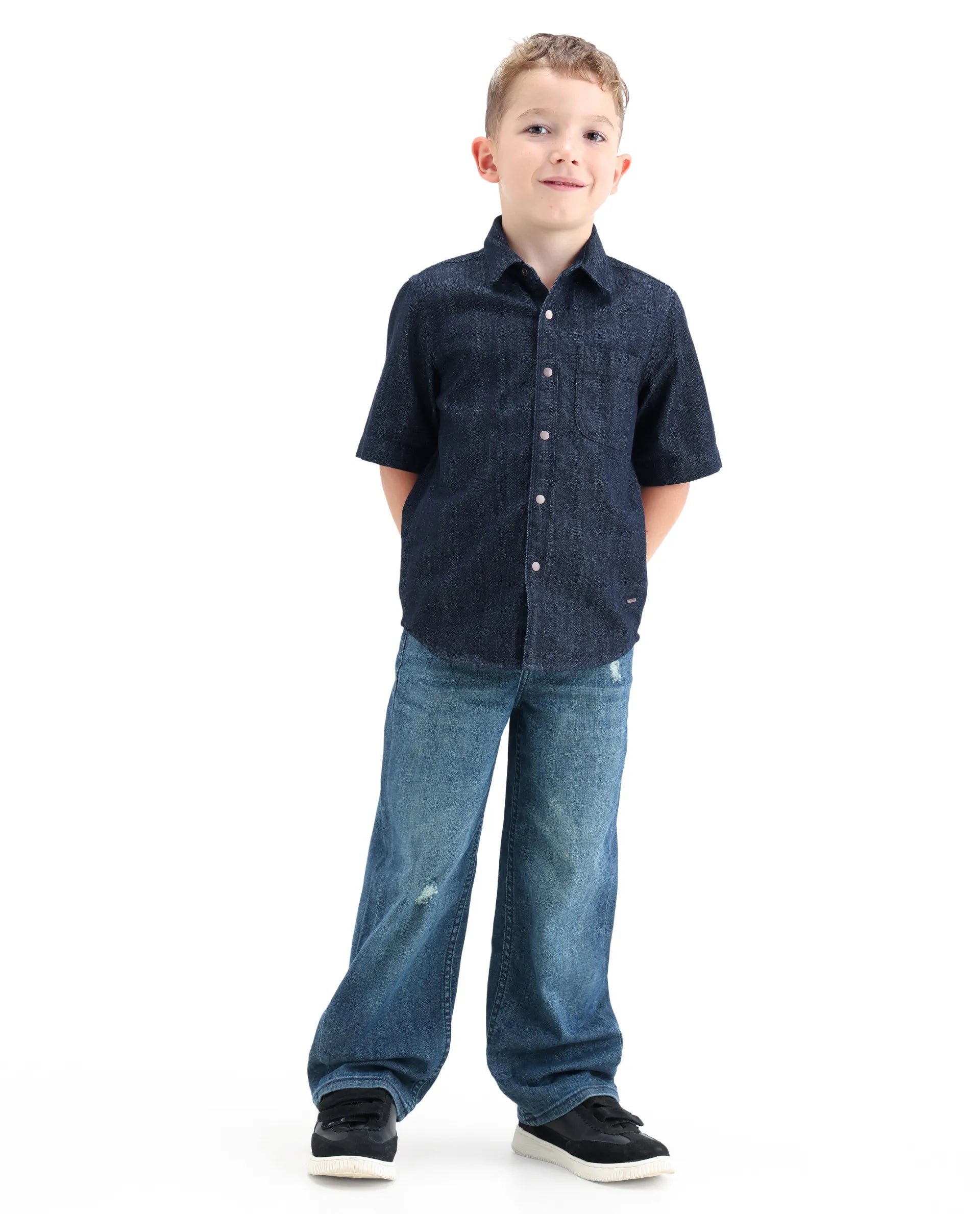 Rare Ones Boys Dark Blue Relaxed Fit Jeans