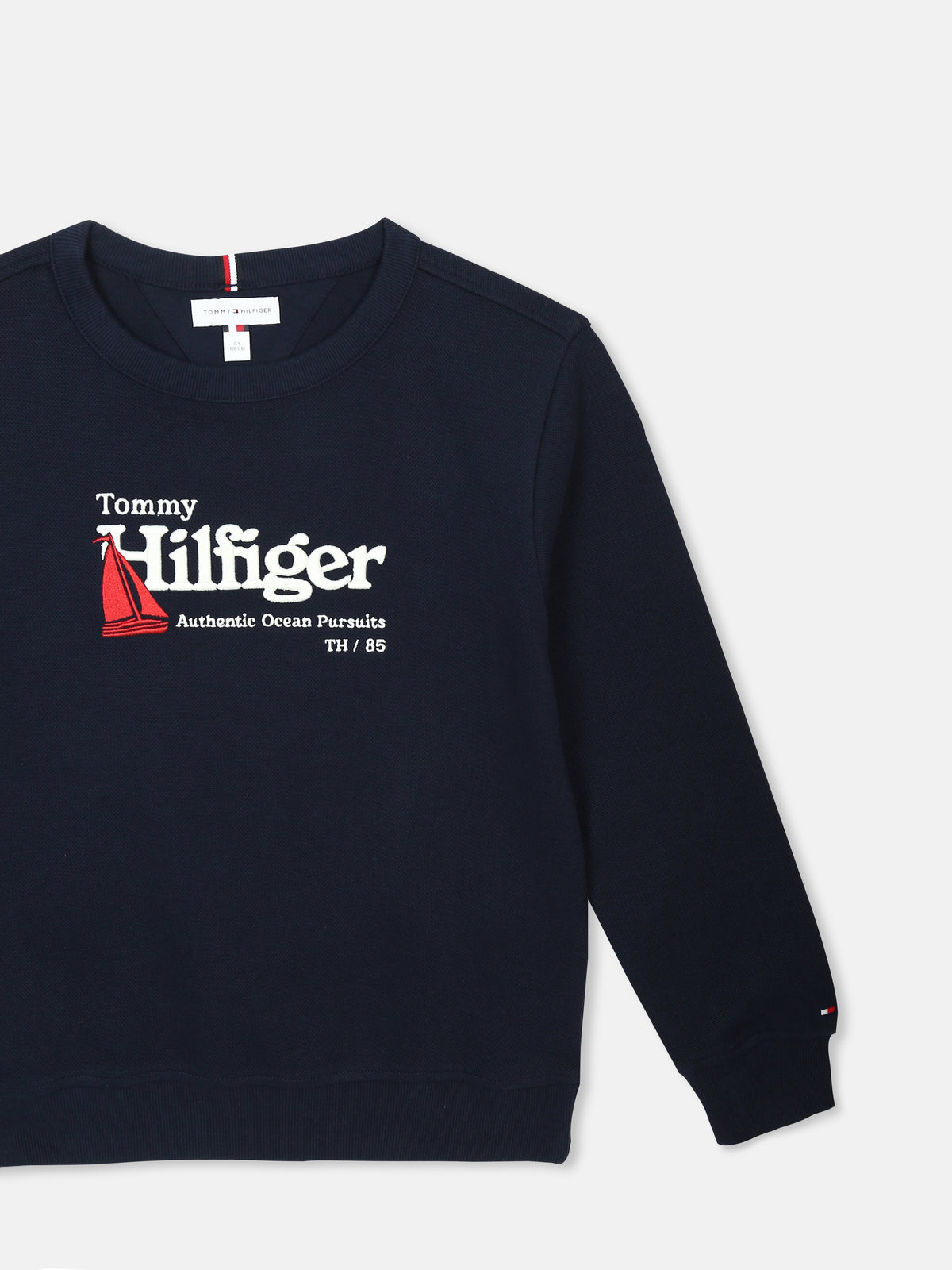 Logo Navy Regenerative Cotton Sweatshirt for Boys
