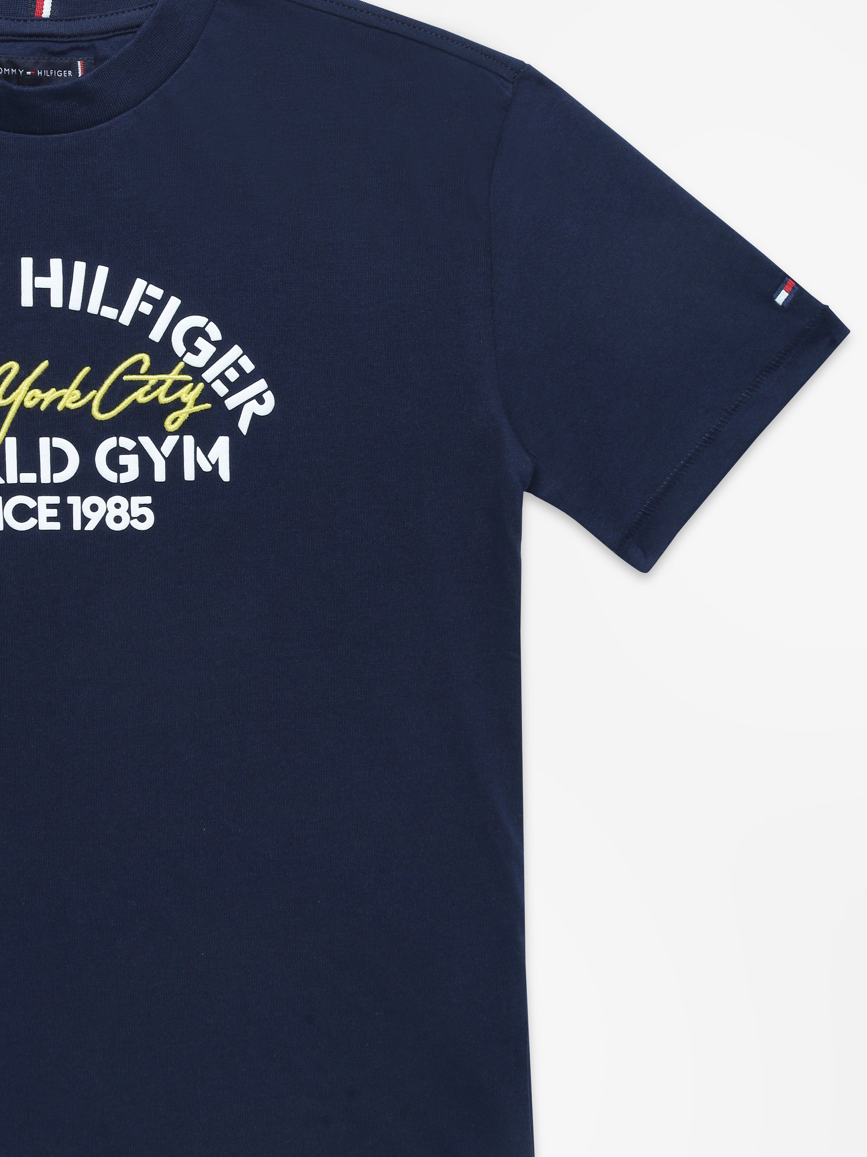 Boys Navy Graphic Crew Neck Comfort Fit T-Shirt