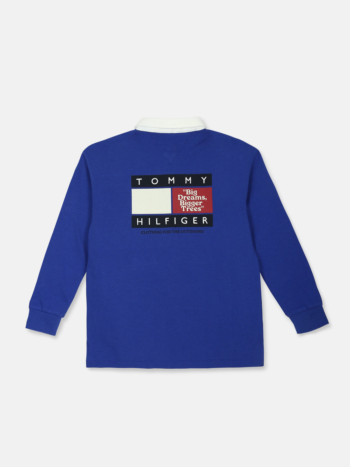 Embroidered Logo Blue Cotton Polo T-Shirt for Boys