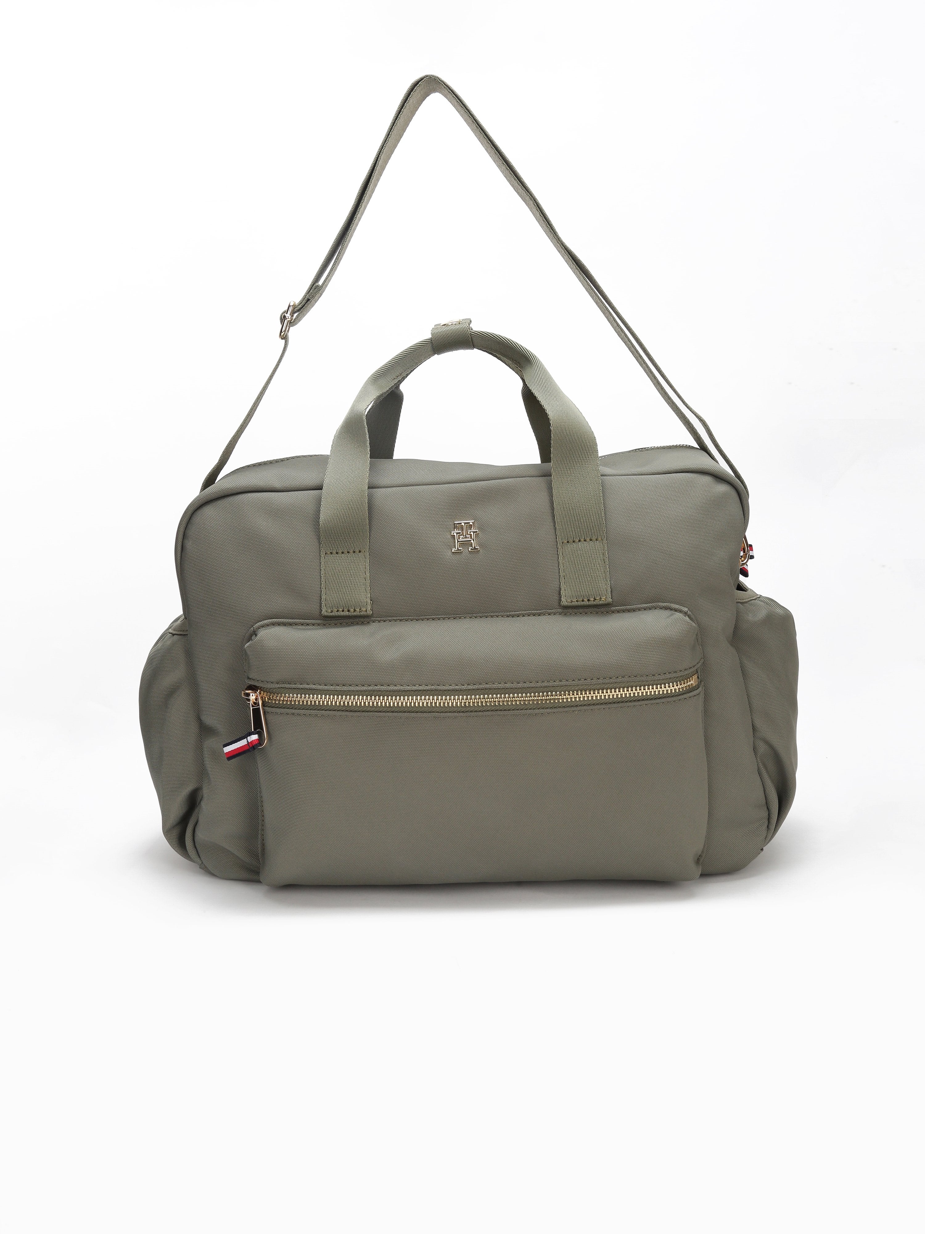 Kids Green Solid Casual Backpack with Zip Closure