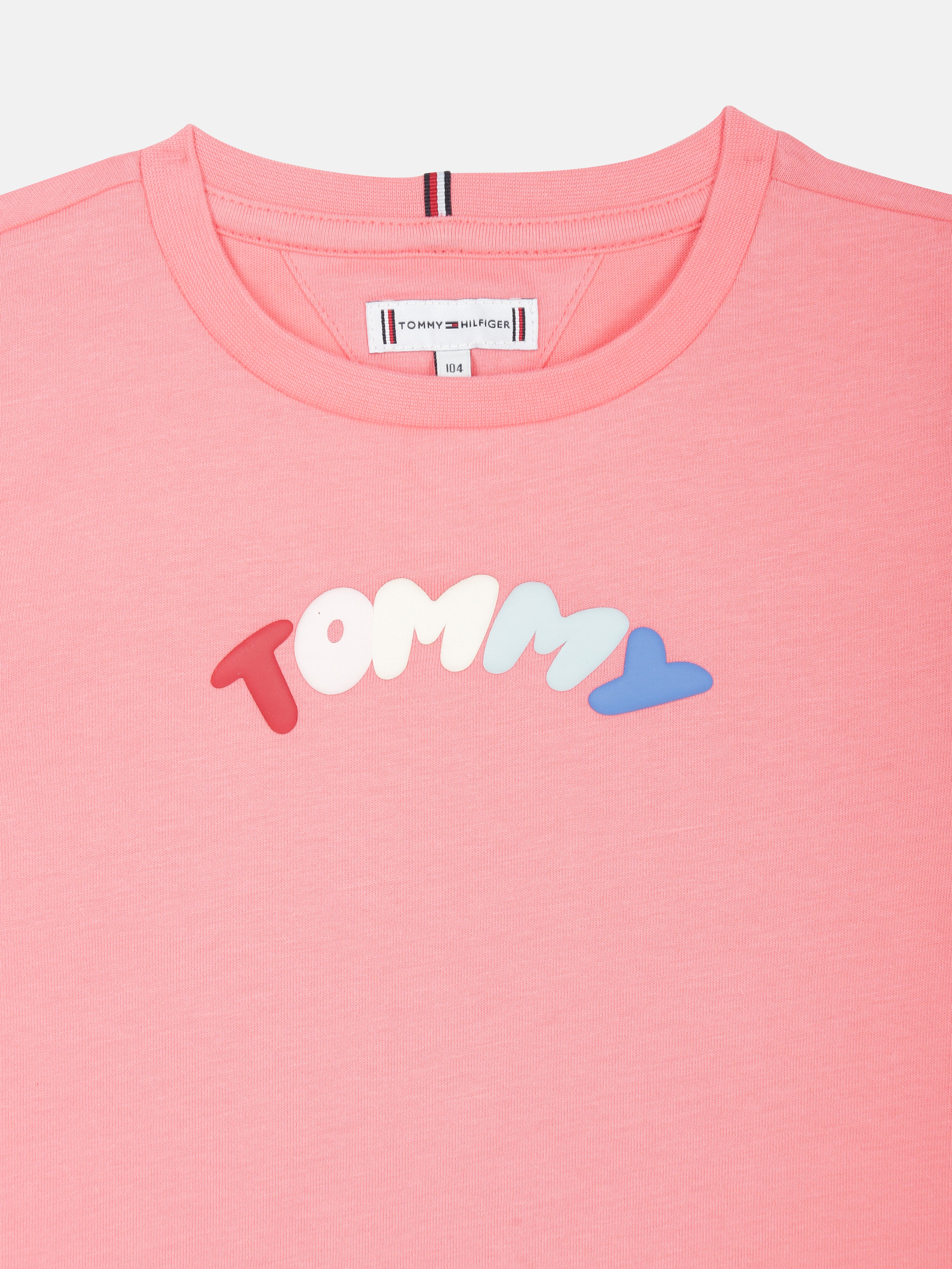 Girls Pink Regenerative Cotton Logo Knit Casual Top