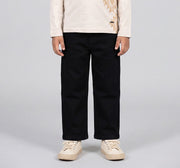 Boys Black Cotton Denim Regular Fit Jeans