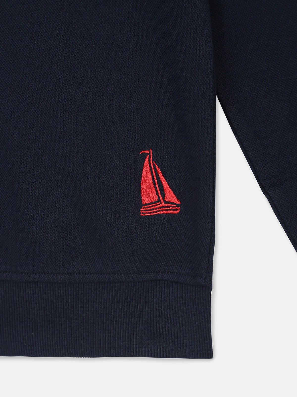 Logo Navy Regenerative Cotton Sweatshirt for Boys