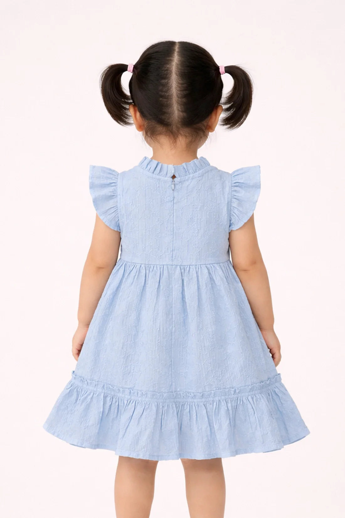 Baby Girls Orange Schiffli Cotton Summer Dress