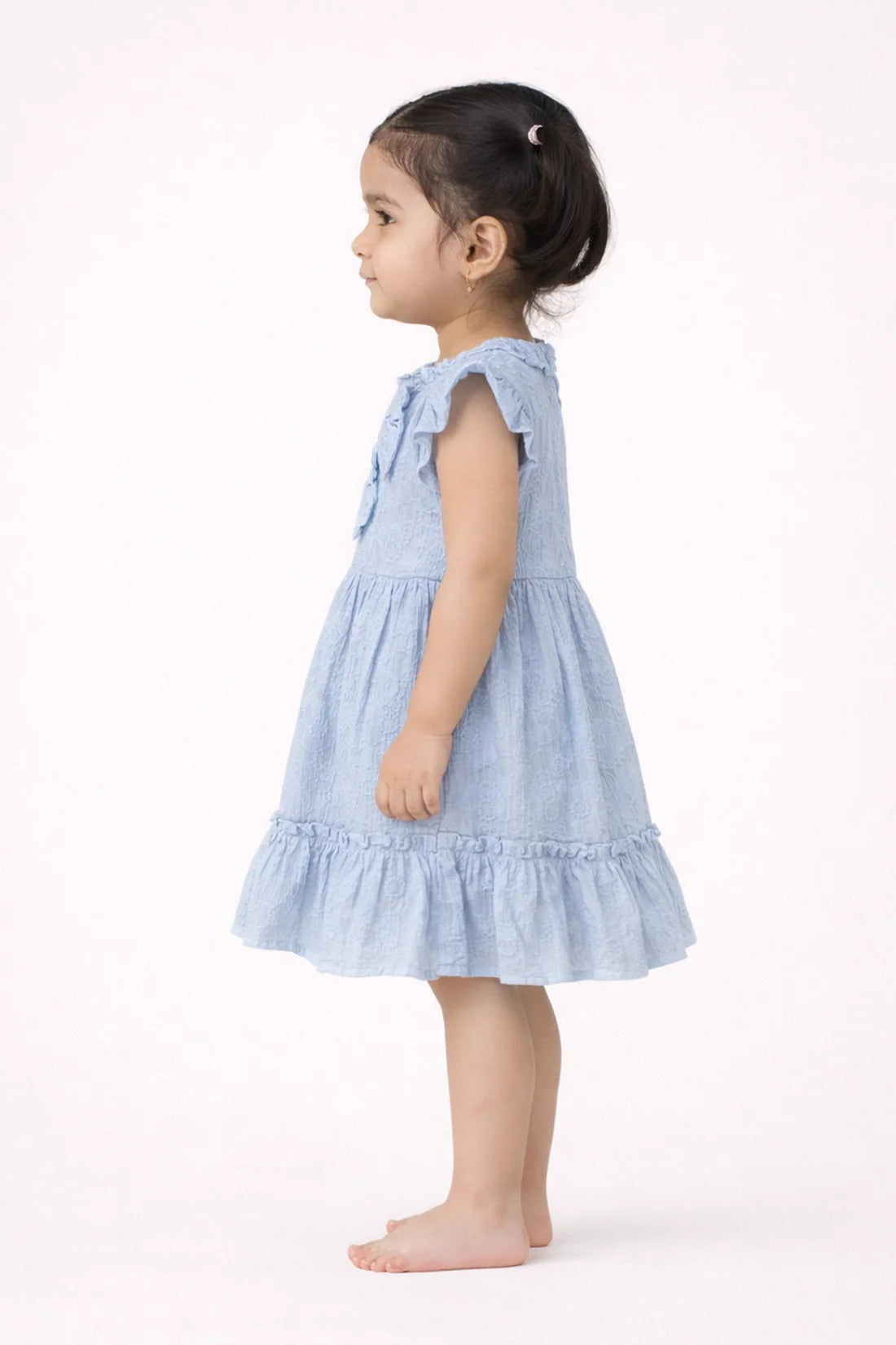 Baby Girls Orange Schiffli Cotton Summer Dress