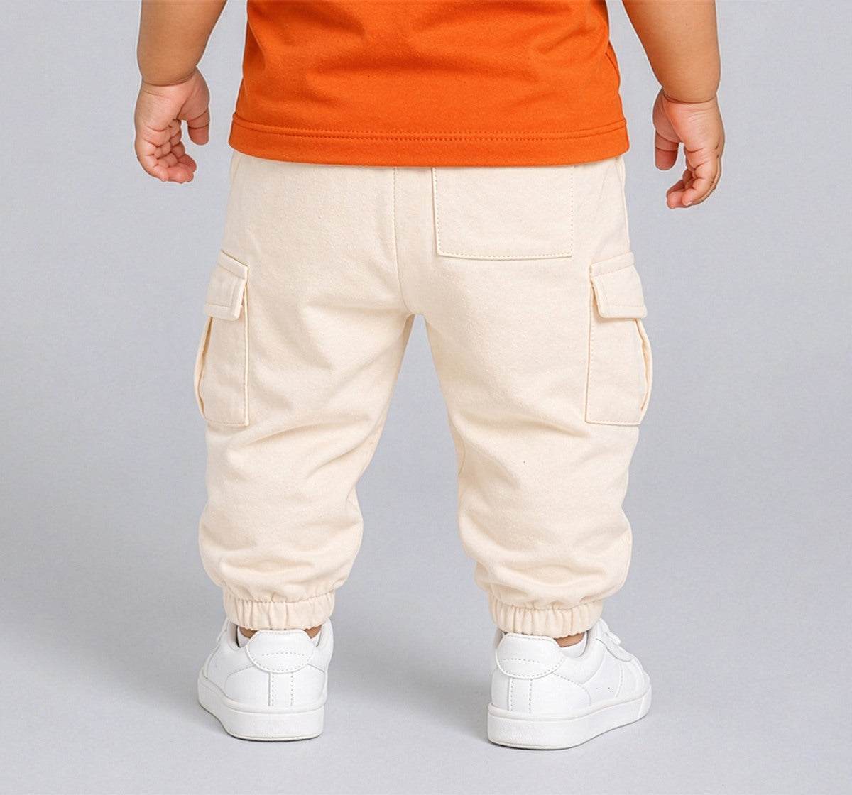 Knit Joggers with Pocket Detail Beige