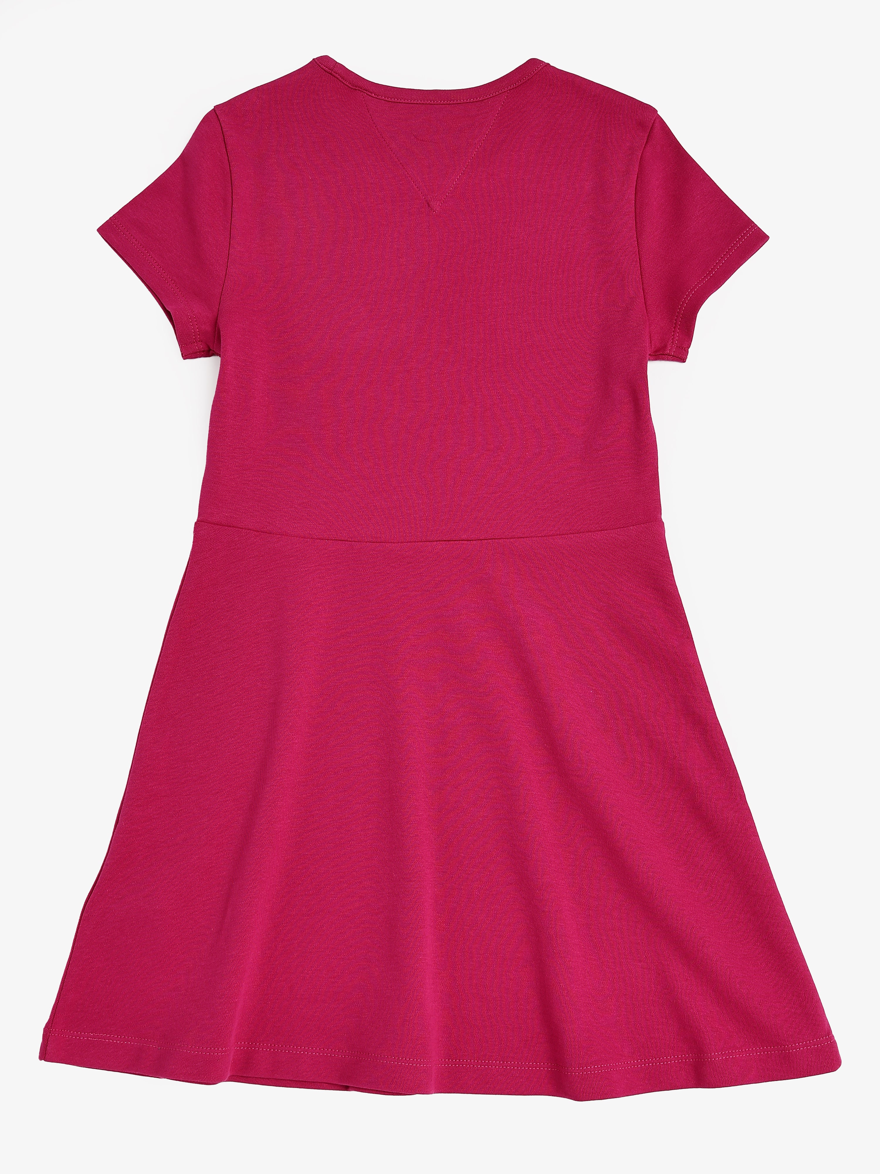Girls Red Logo BCI Cotton Casual Knit Dress