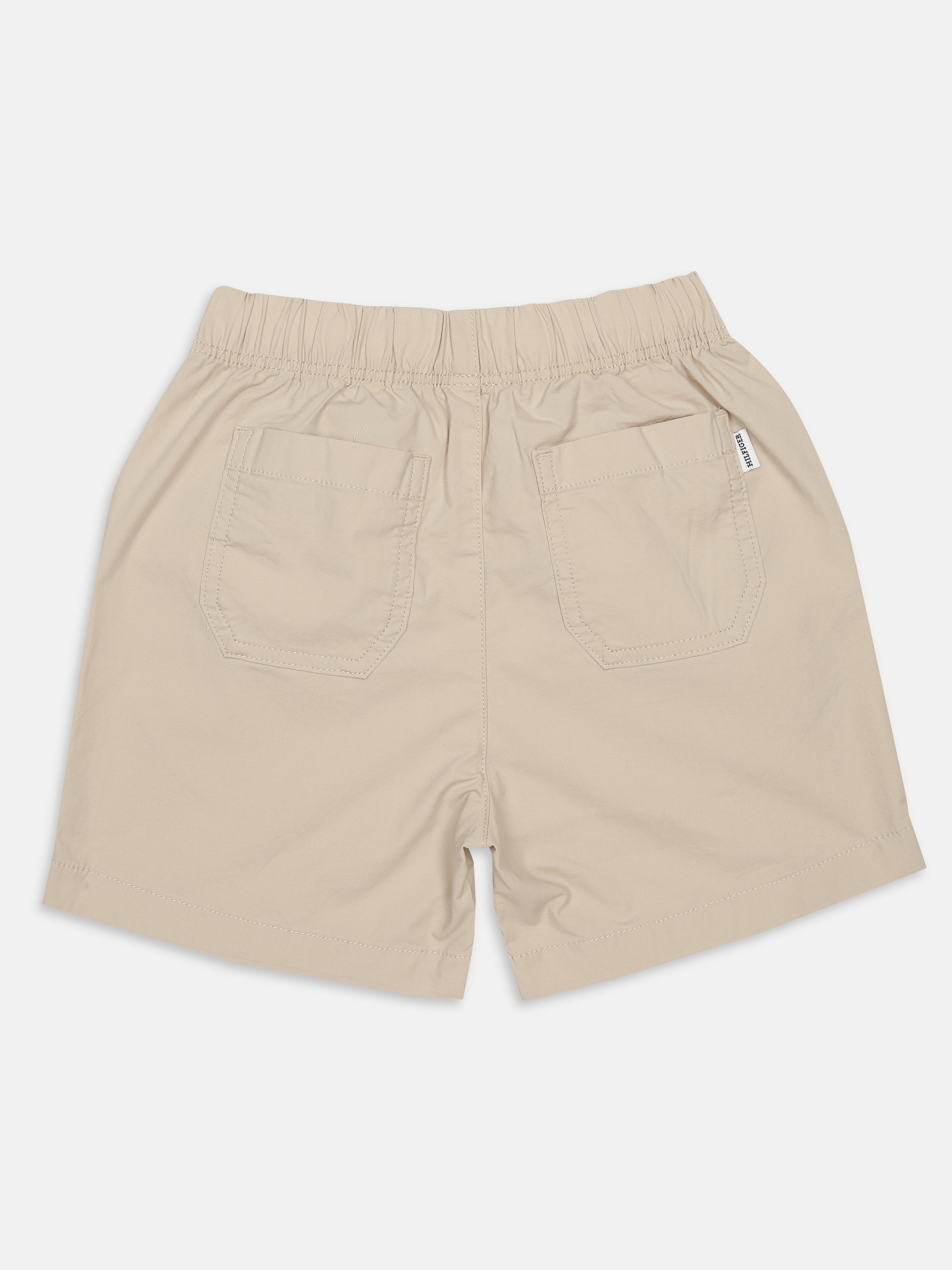 Boys Beige Solid Elasticated Regular Fit Casual Pants