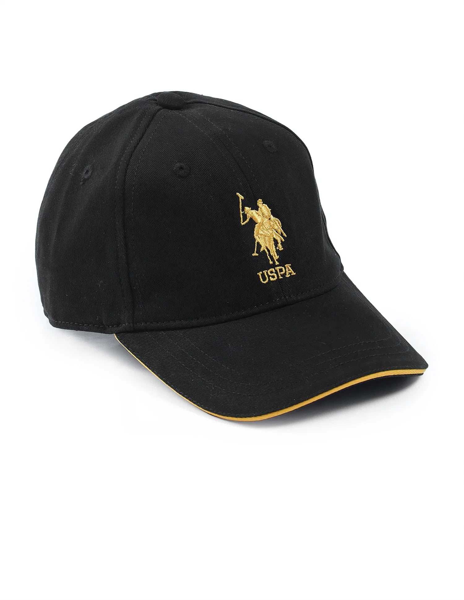 Boys Black Cotton Blend Contrast Logo Cap