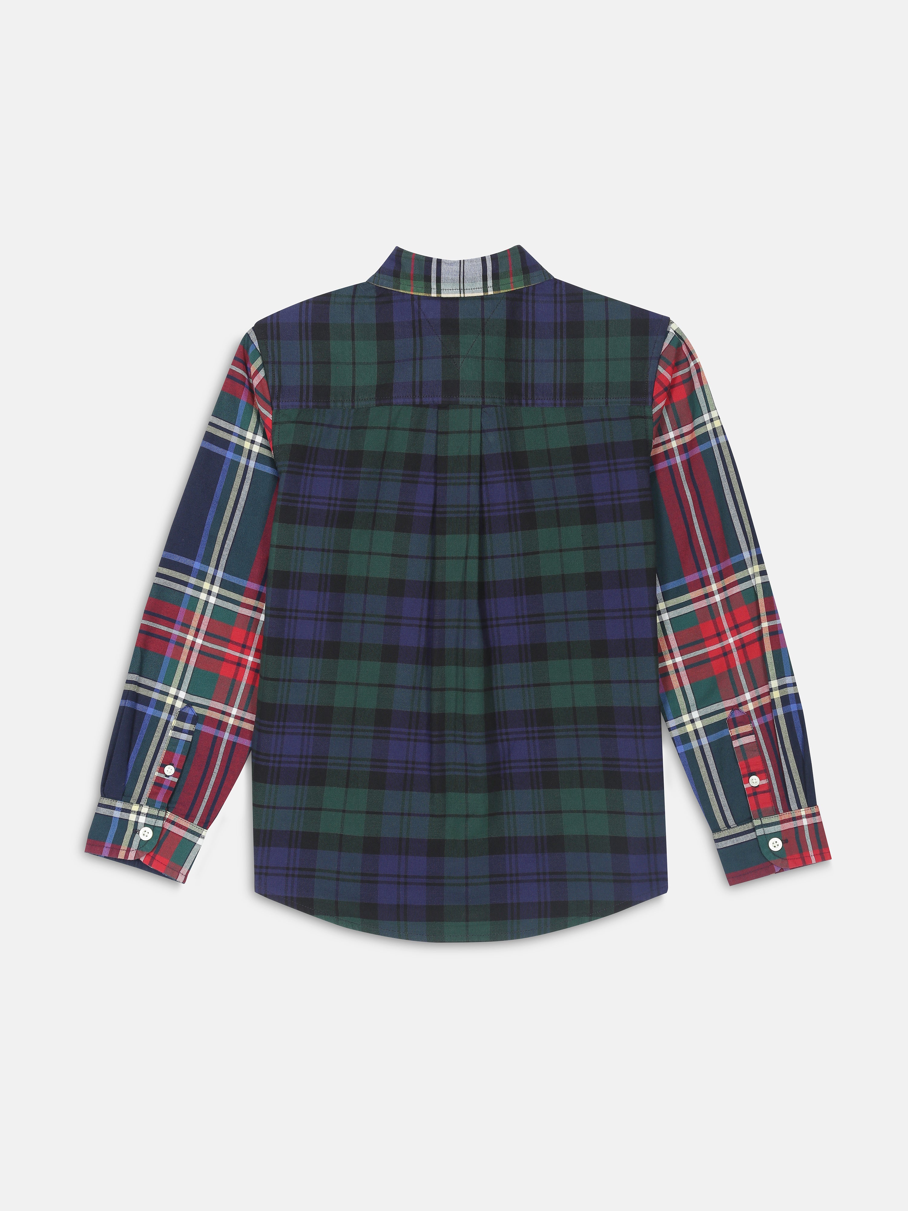 Girls Multi Checked Organic Cotton Casual Shirt Top