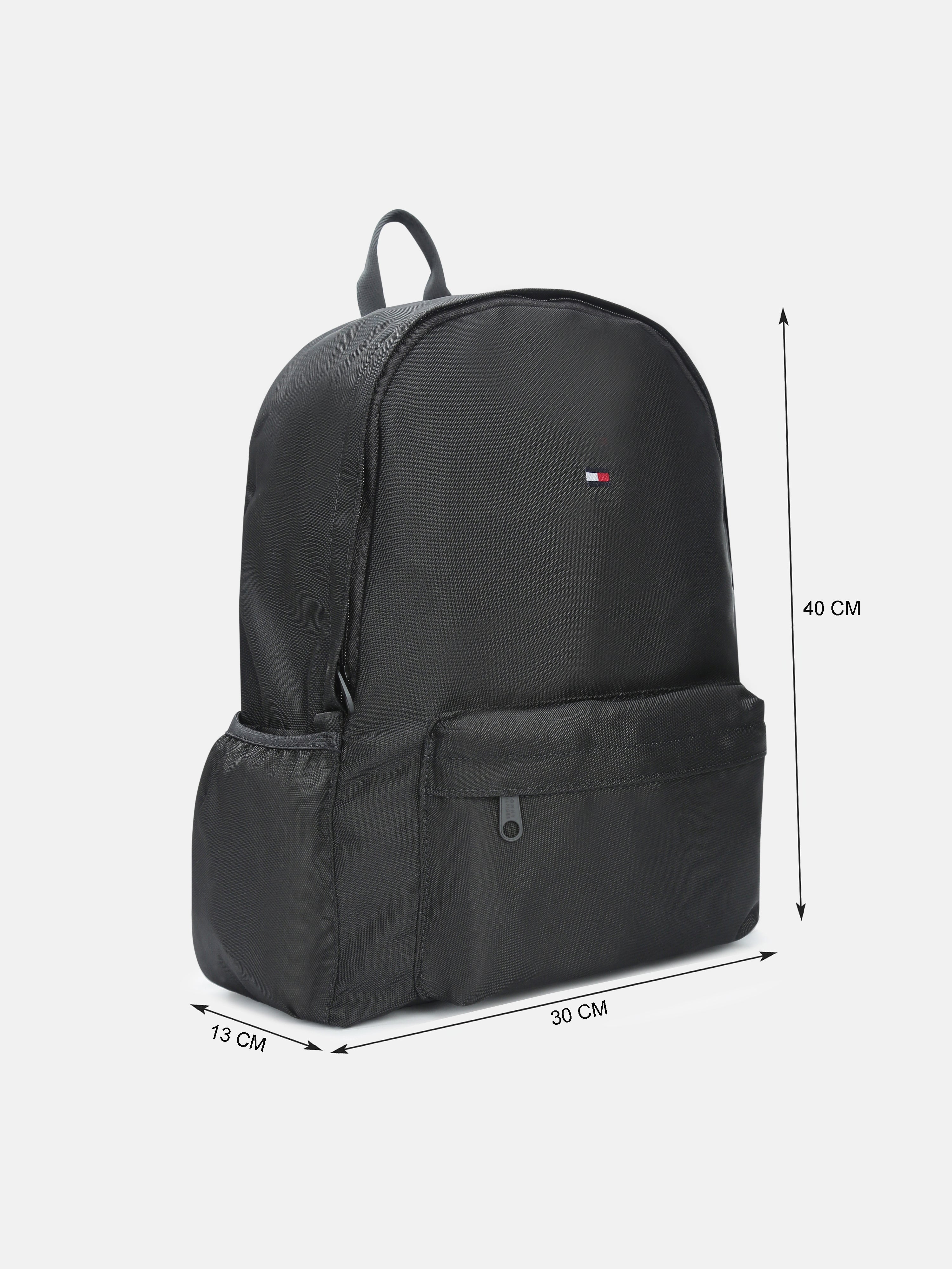 Kids Black Recycled Polyester Casual Zip Bag
