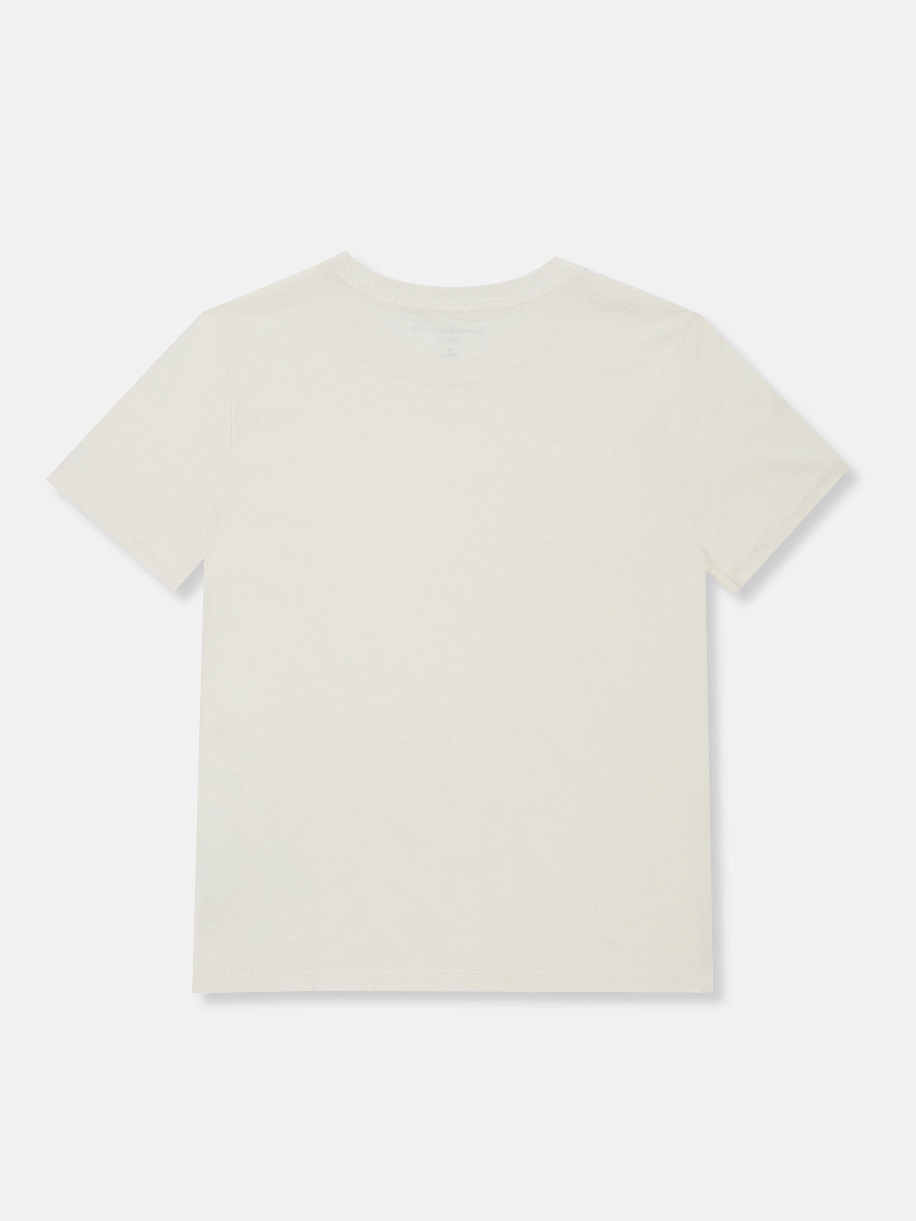 Boys Ivory Petal Logo Cotton Regular Fit T-Shirt