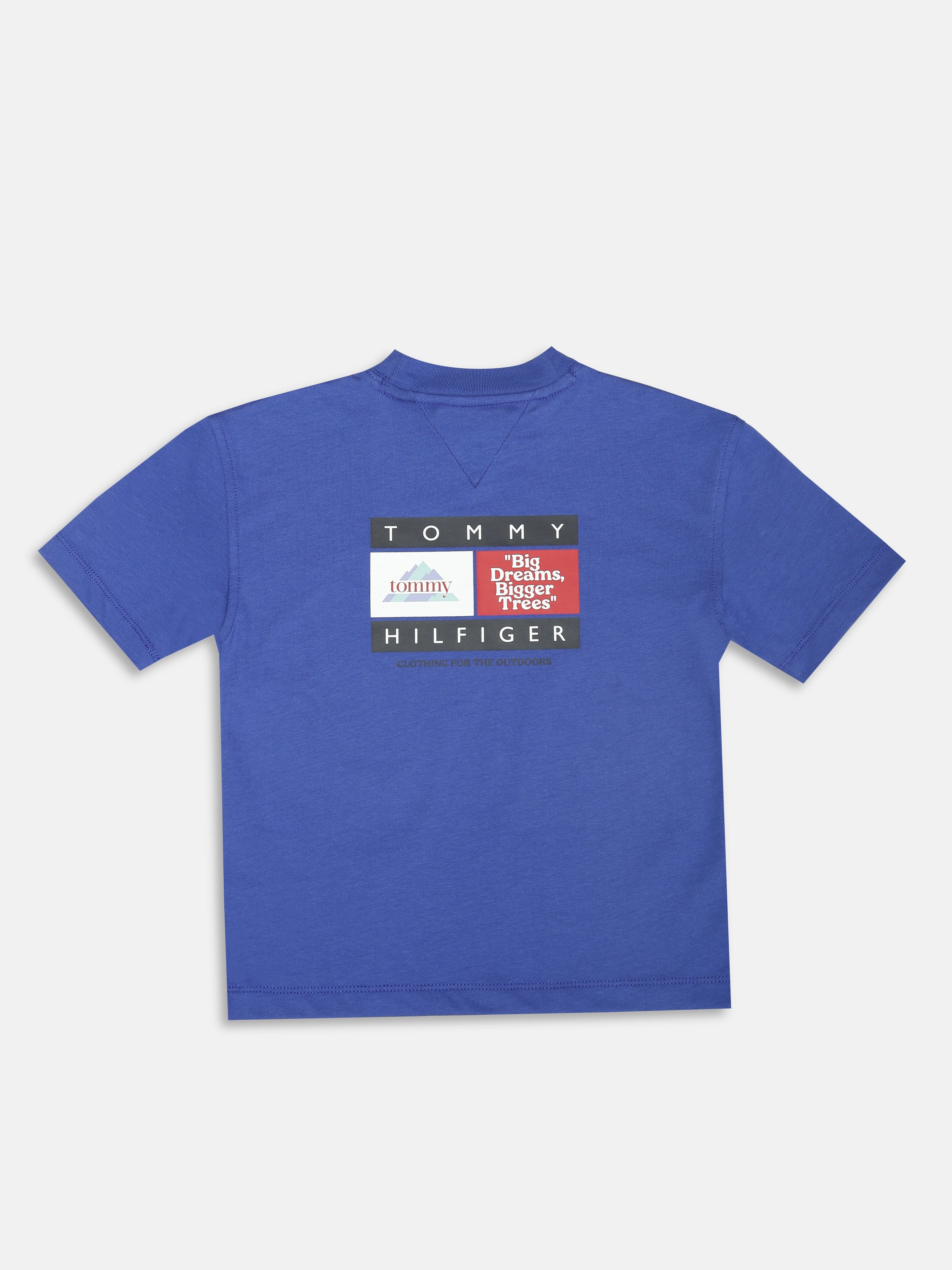 Girls Blue Logo Regenerative Cotton Casual Knit Top